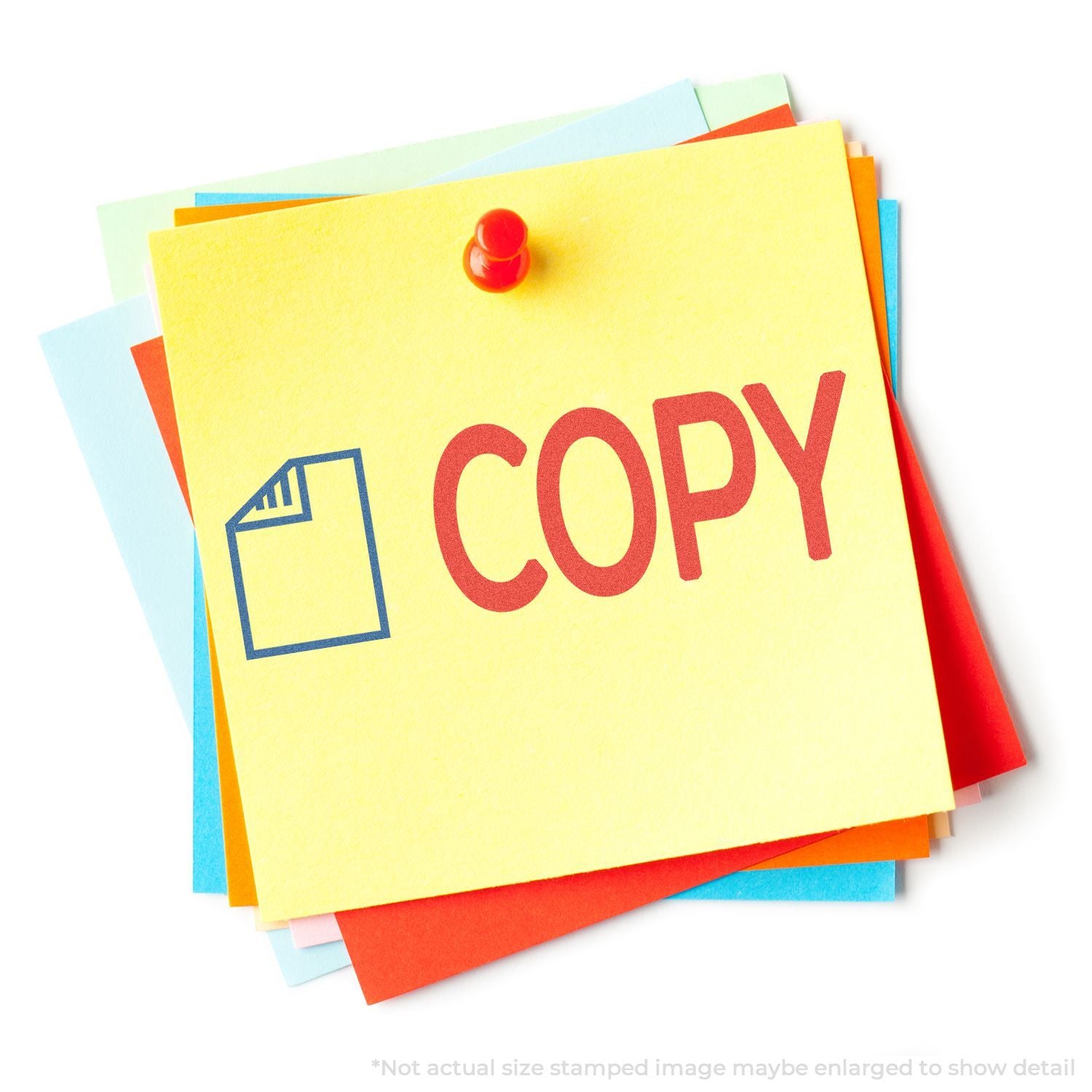 In Use Photo of Two-color Copy Xstamper Stamp