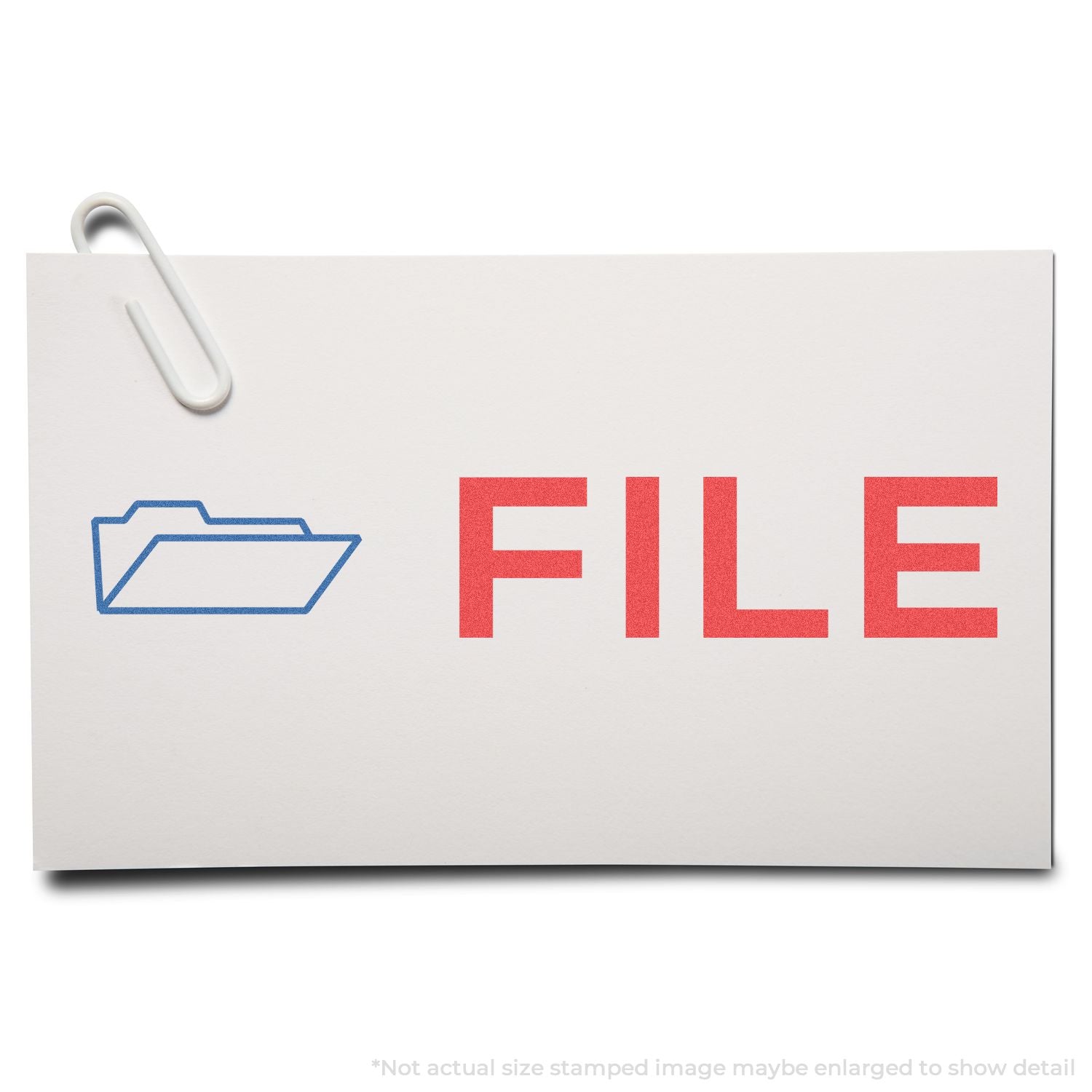 In Use Photo of Two-color File Xstamper Stamp