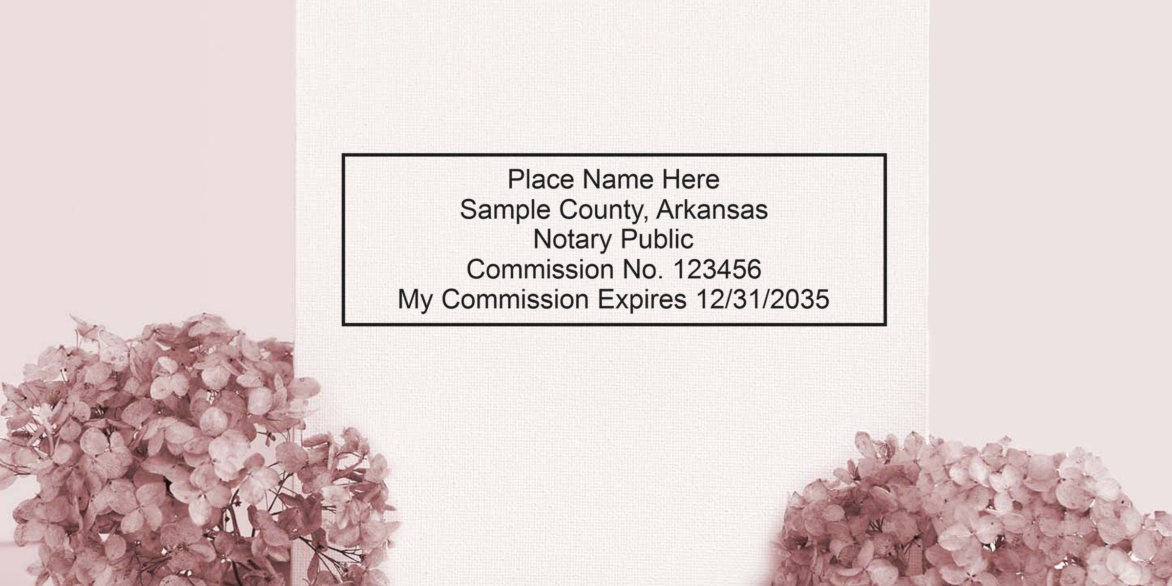 Arkansas Notary Public commission certificate with floral design and expiration date, featuring how to become a Notary in Arkansas and key details for Arkansas Notary Public.