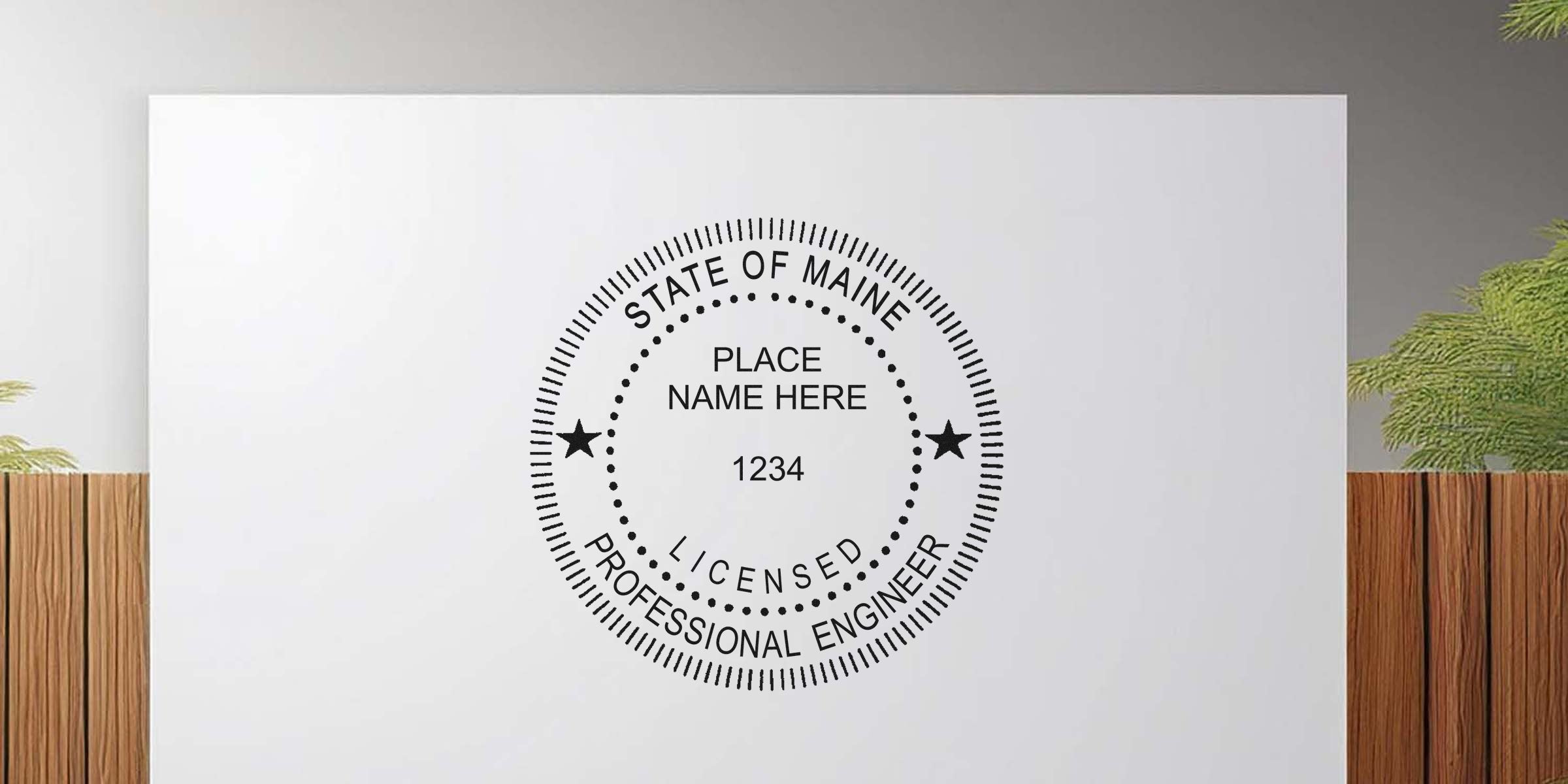 Maine Professional Engineer Seal vector design showcasing the State of Maine licensed engineer stamp, emphasizing engineering license requirements.