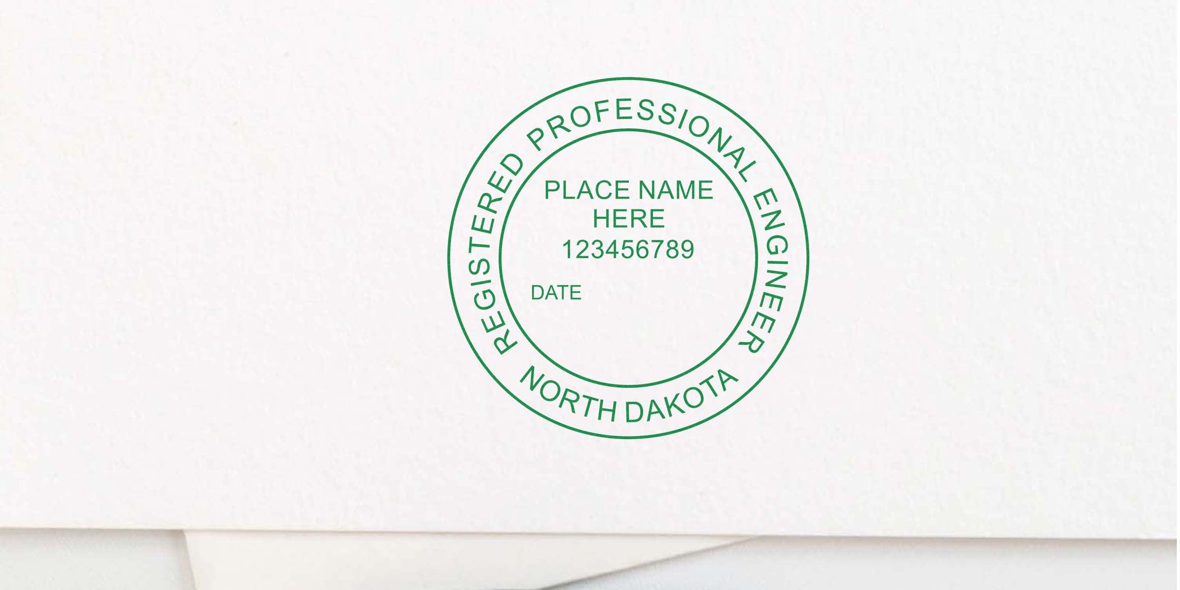 ND PE Seal on white paper, symbolizing North Dakota engineer licensing standards.