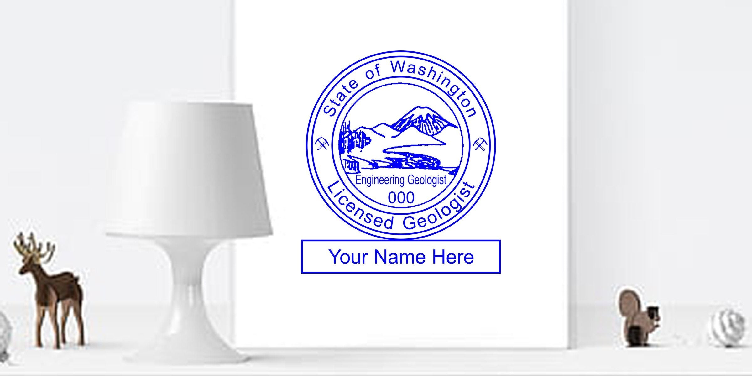 Washington Geologist Seal stamp for engineering geologist certification, licensed by the State of Washington.