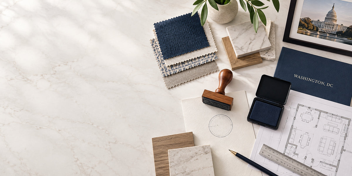 District of Columbia Interior Designer Seal: Exact Wording Required