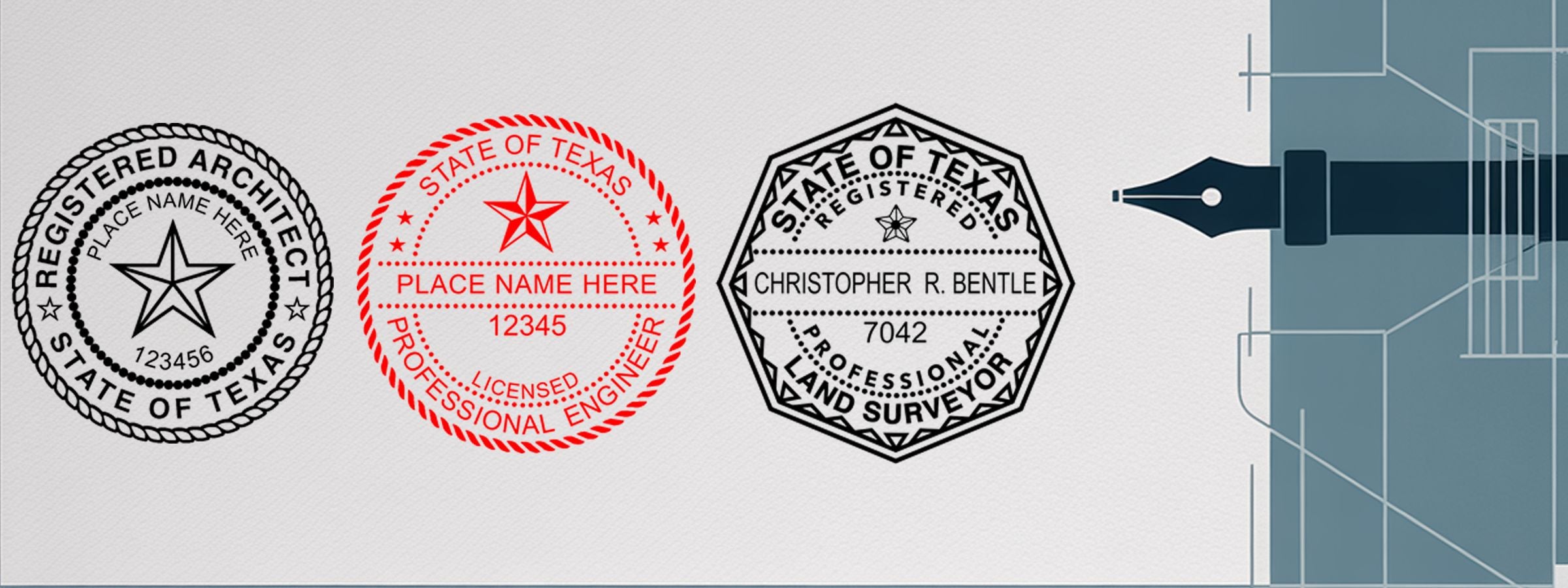 Texas Professional Seals & Stamps – Texas Architect Seals, Texas ...