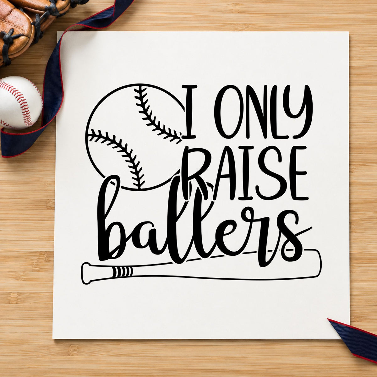 I Only Raise Ballers Pre-Inked Stamp – PSI in use 3