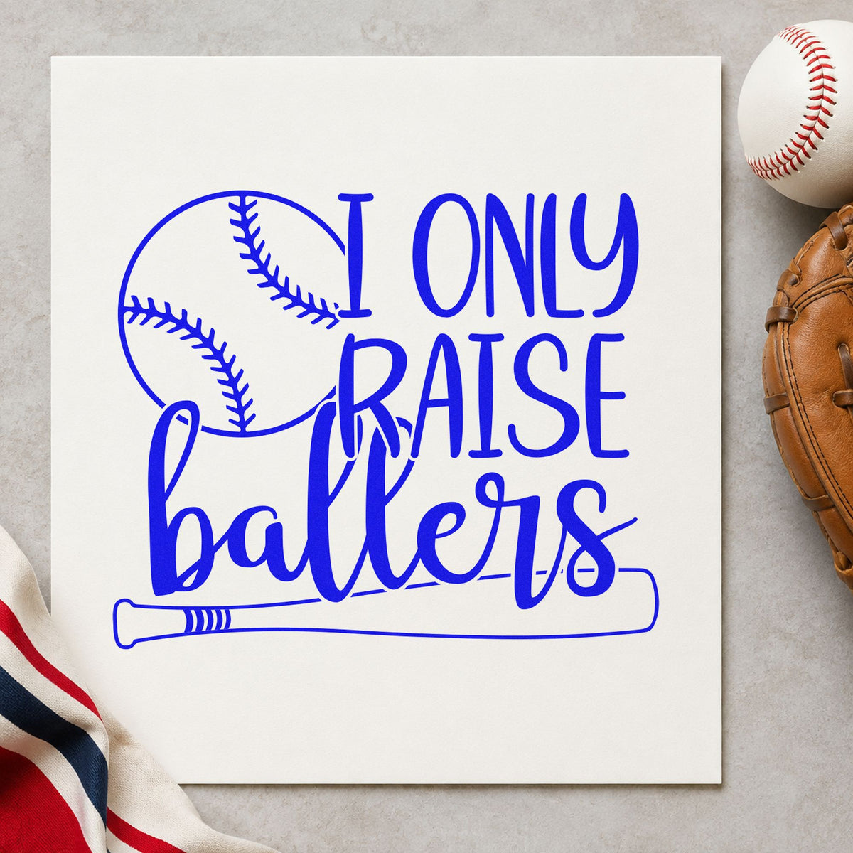 I Only Raise Ballers Pre-Inked Stamp – PSI in use 5