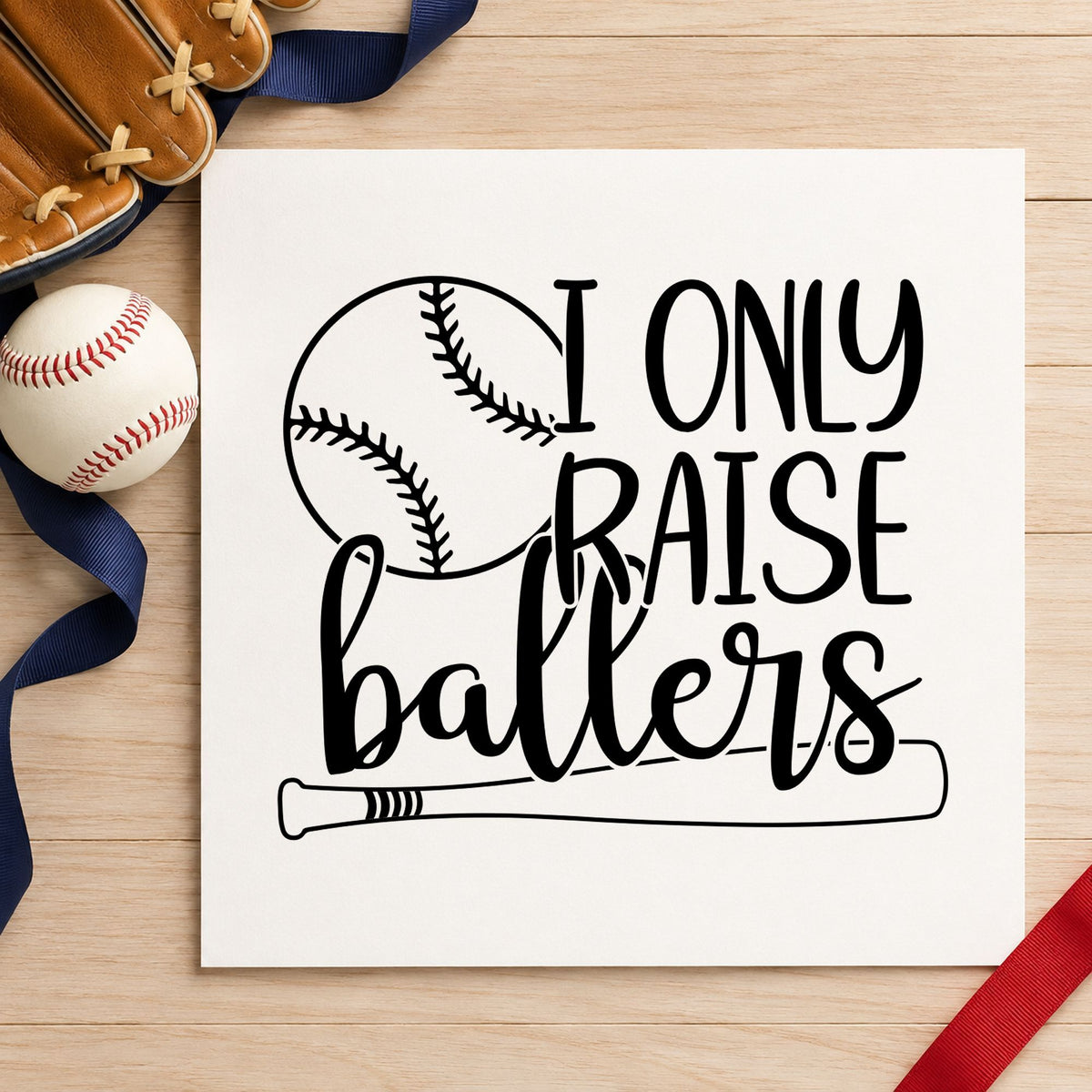 I Only Raise Ballers Pre-Inked Stamp – PSI in use 9