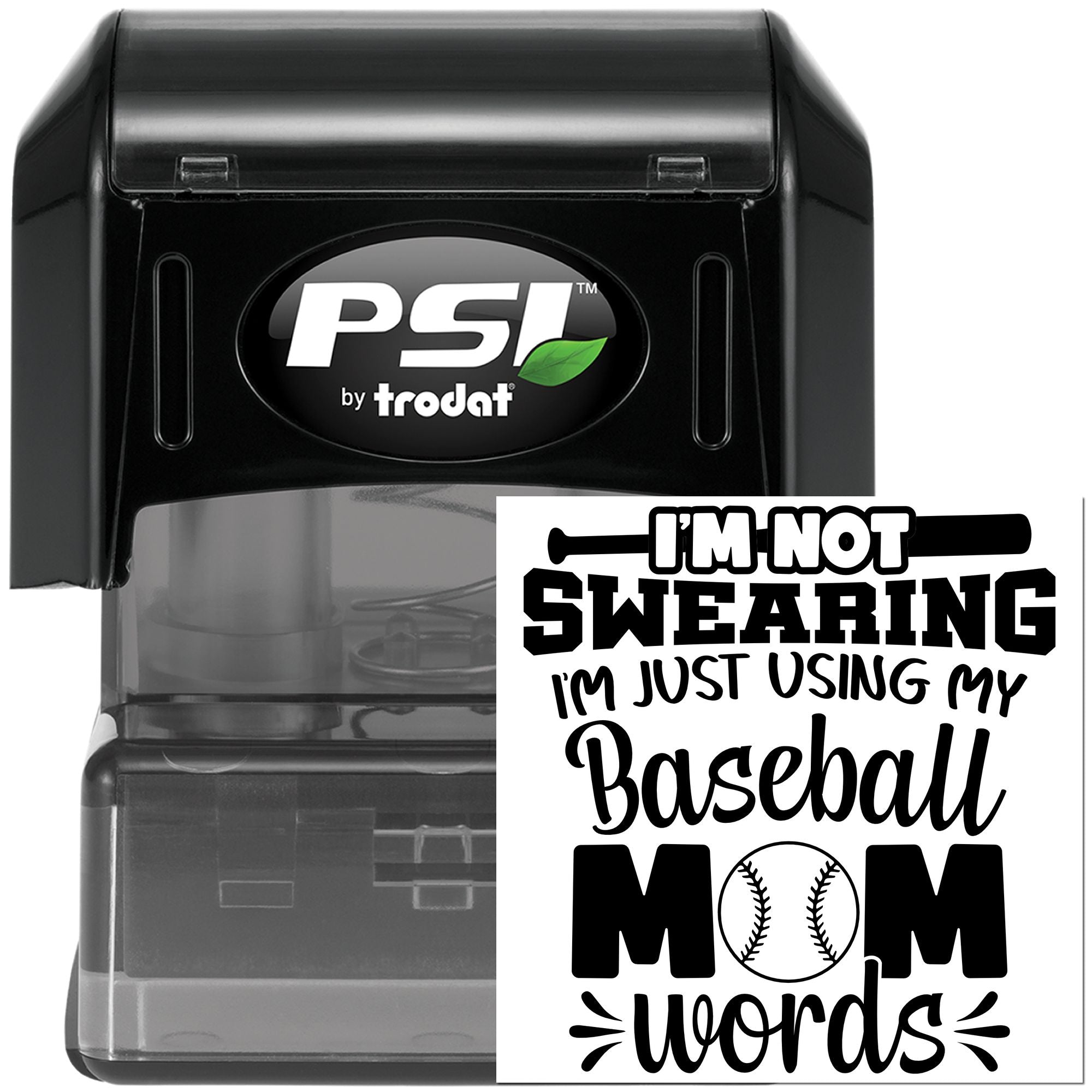 PSI Scrapbooking Baseball Mom's Colorful Vocabulary Pre-Inked Stamp