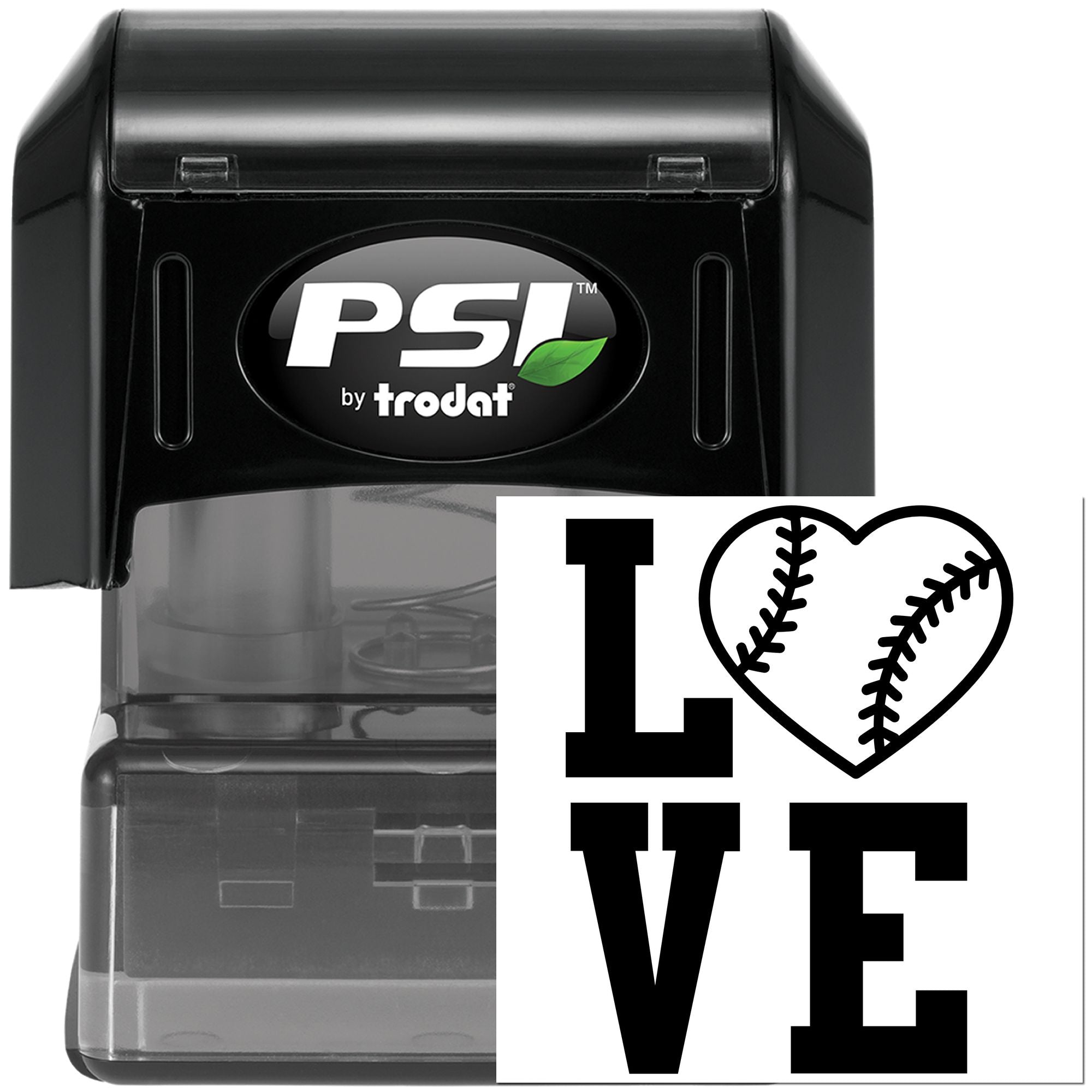 PSI Tag Baseball Passionate Heartfelt Love Pre-Inked Stamp
