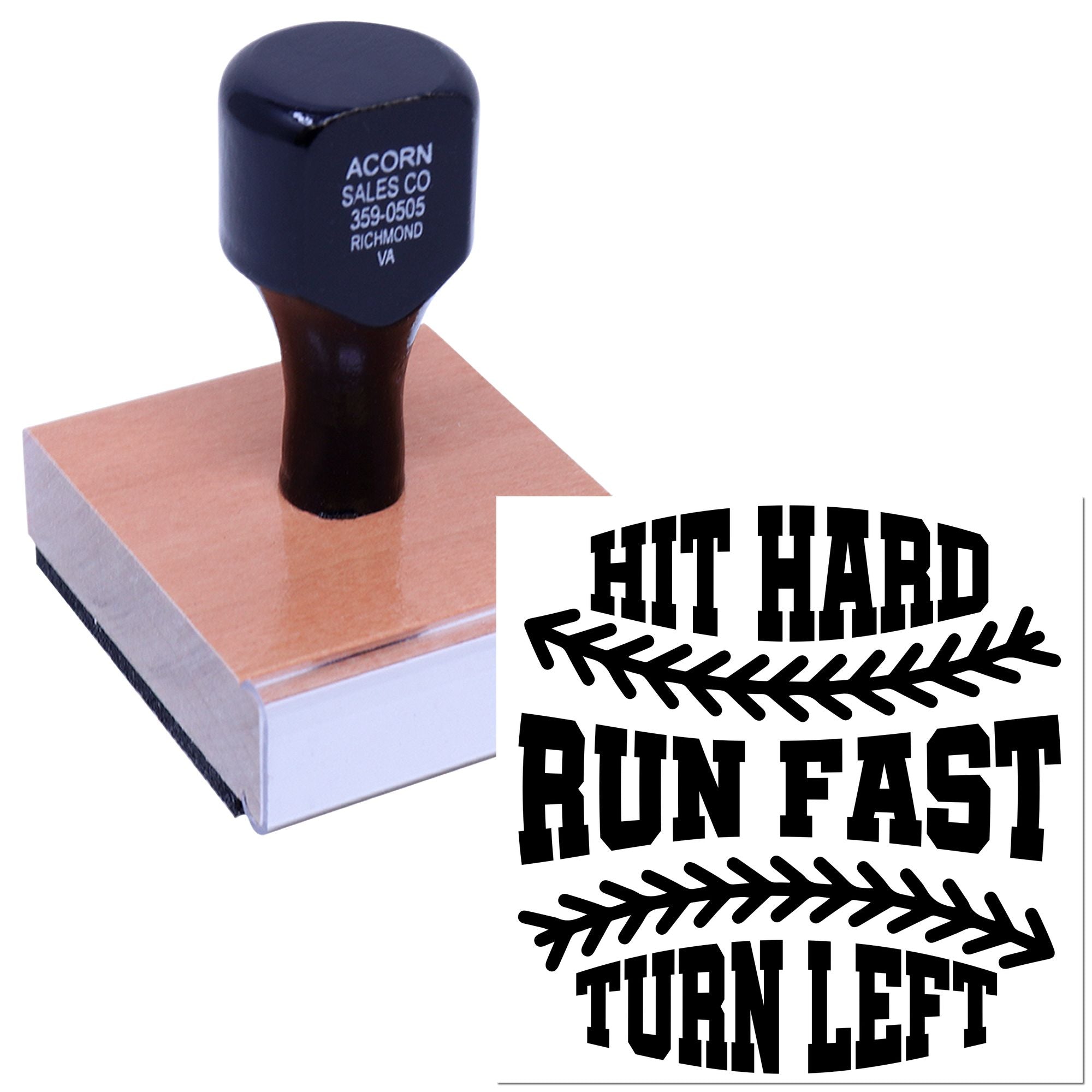 Wood Handle Speed Power Curves Scrapbooking Stamp