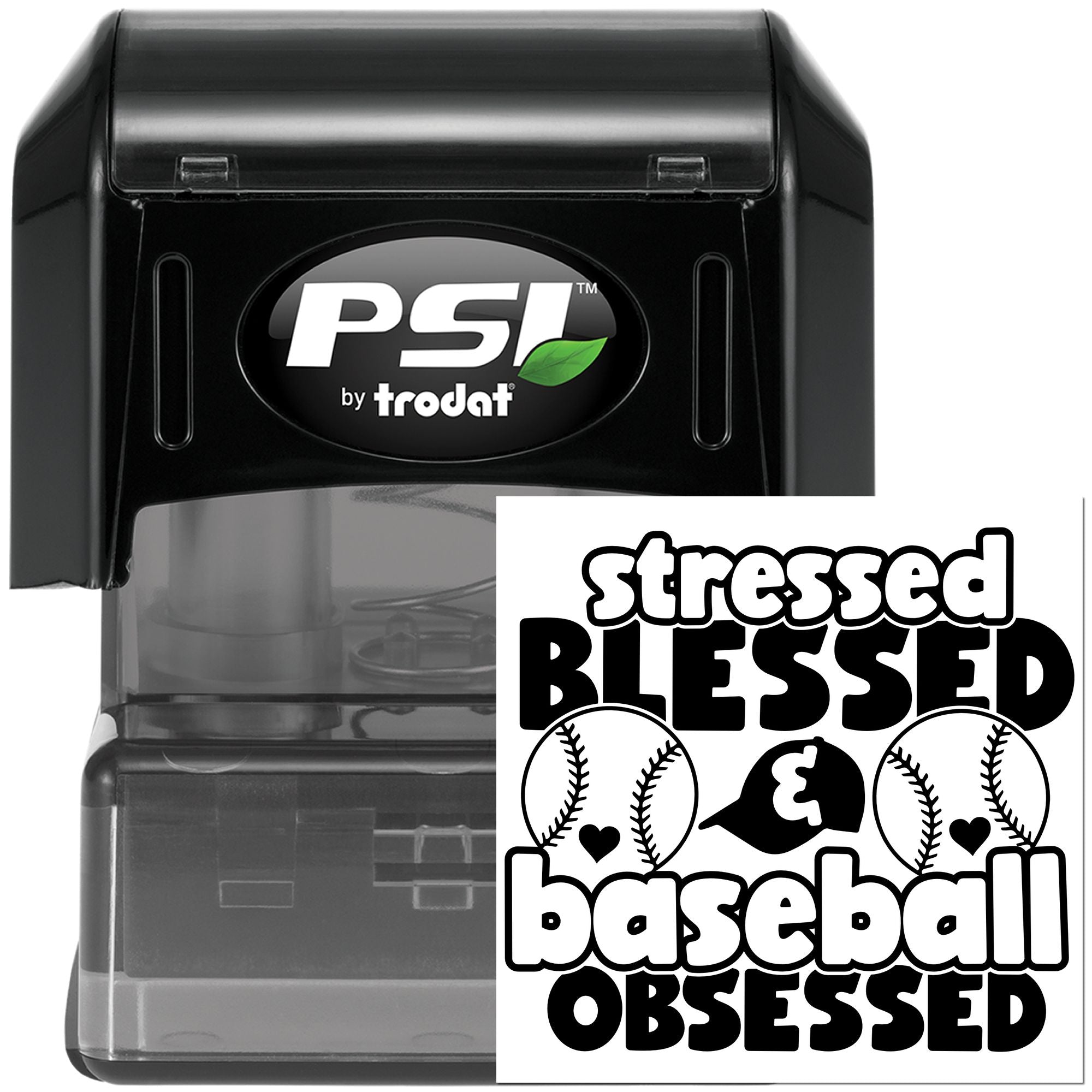 PSI Paper Craft Baseball Stress Relief Passion Pre-Inked Stamp