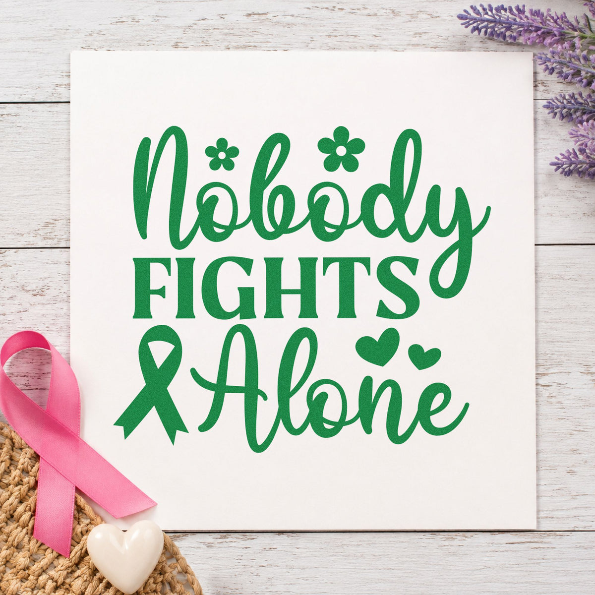 Nobody Fights Alone Compact Pre-Inked Stamp – Slim in use 10