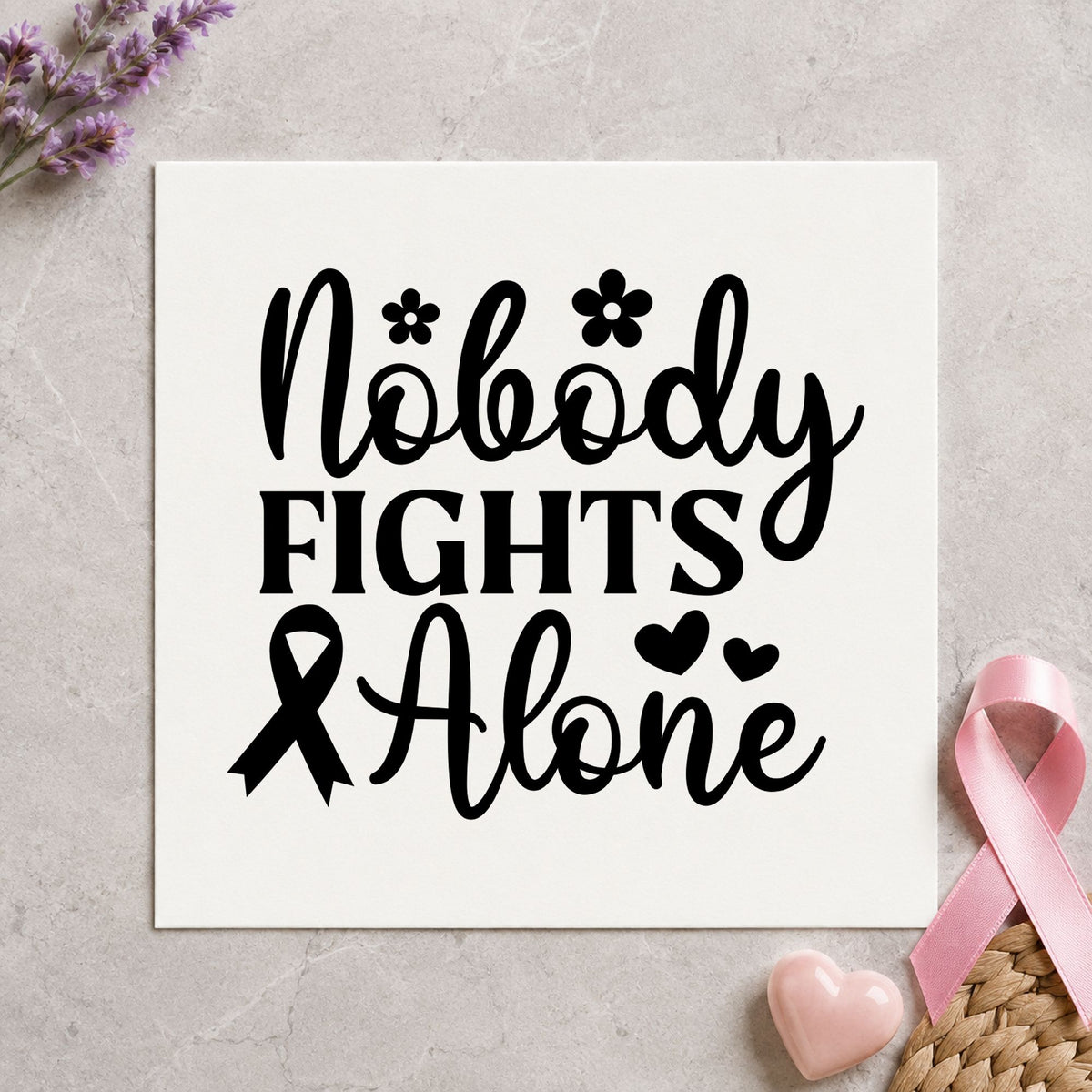 Nobody Fights Alone Compact Pre-Inked Stamp – Slim in use 4
