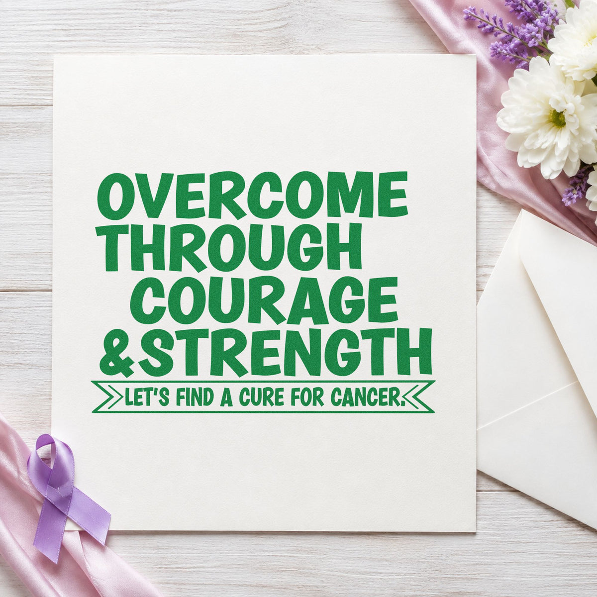Overcome Through Courage Stamp – Self-Inking in use 8