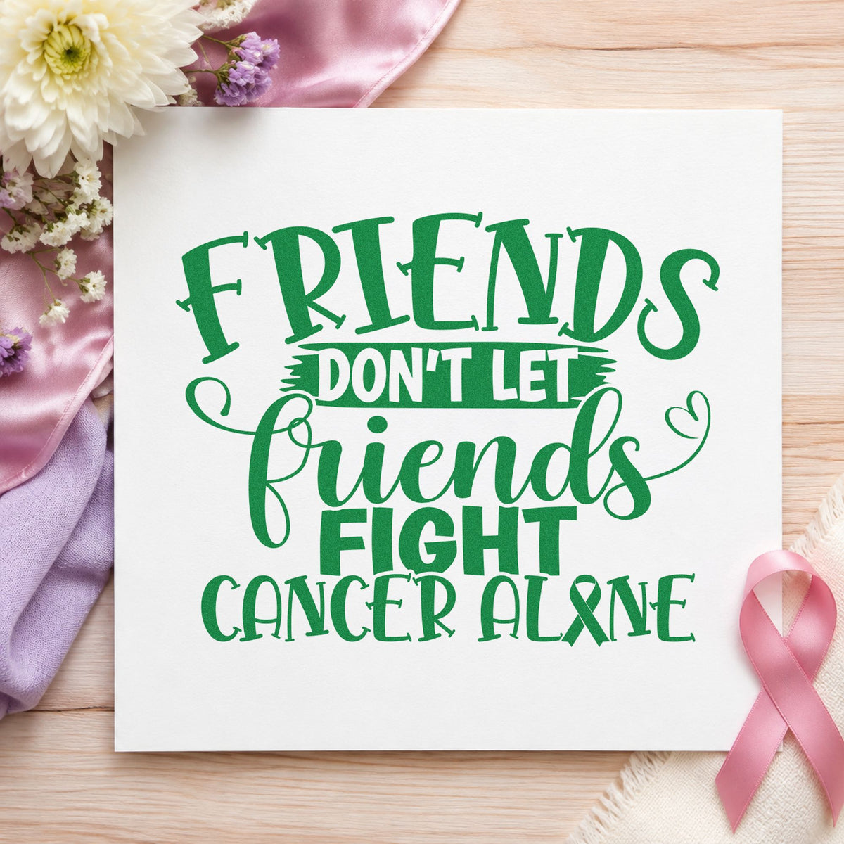 Friends Don't Let Friends Fight Cancer Alone Self-Inking Stamp in use 10