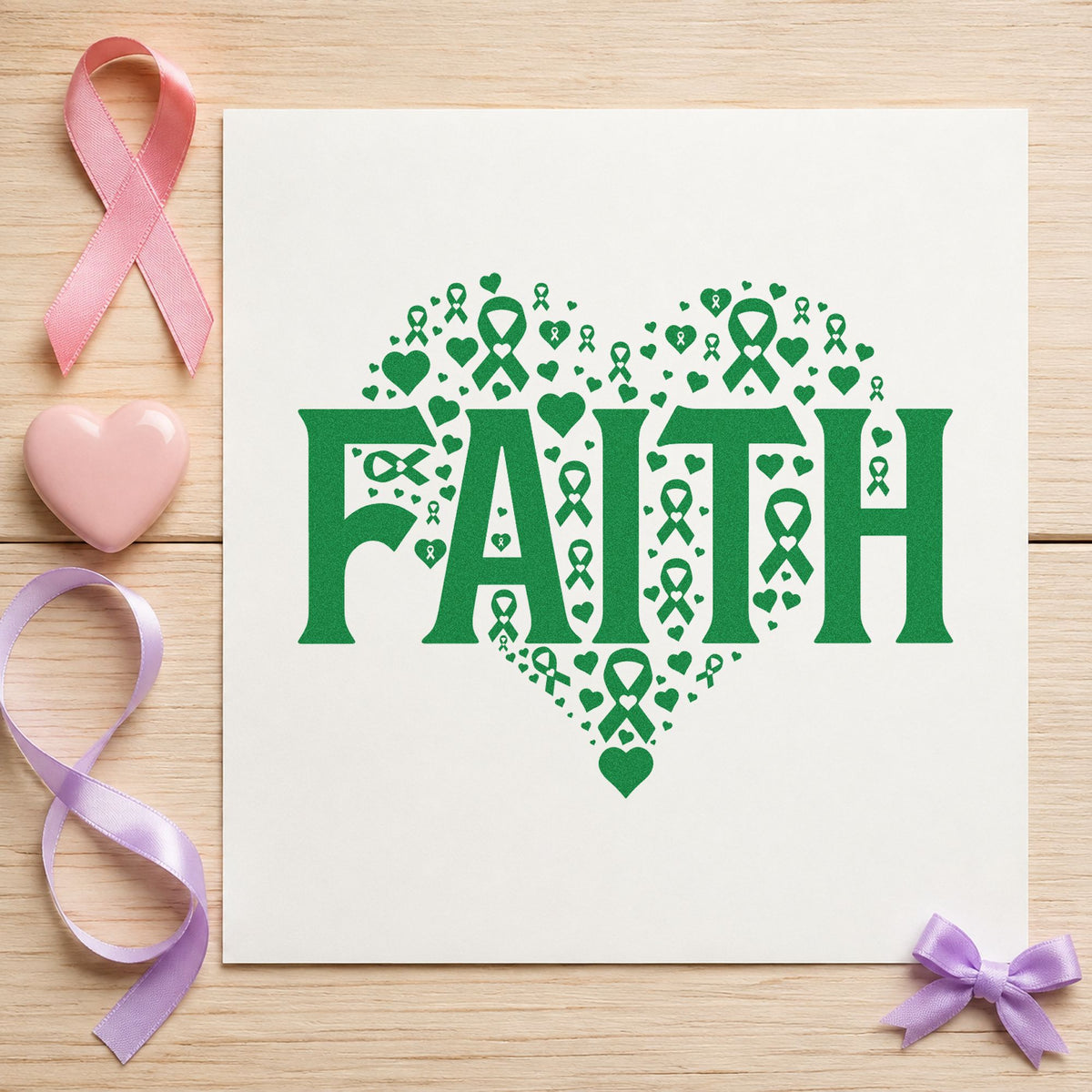 Faith Awareness Heart With Cross Hand Stamp – Duo in use 10