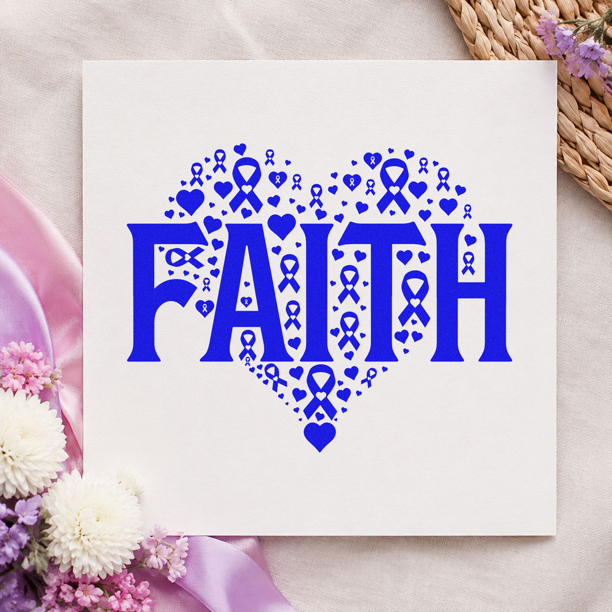 Faith Awareness Heart With Cross Hand Stamp – Duo in use 5