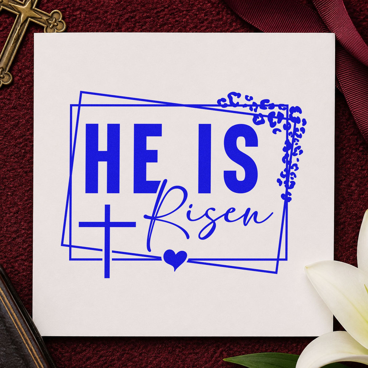 He Is Risen Hand Stamp – Duo in use 5