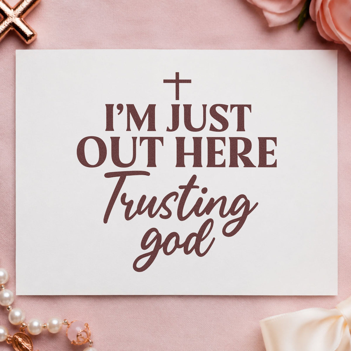 Out Here Trusting God Stamp – Slim Pre-Inked in use 4
