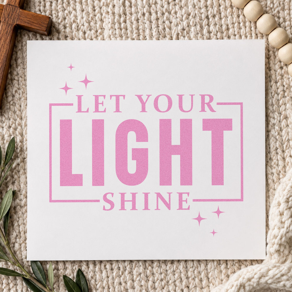 Let Your Light Shine With Sparkles Rubber Stamp – Duo Hand in use 10