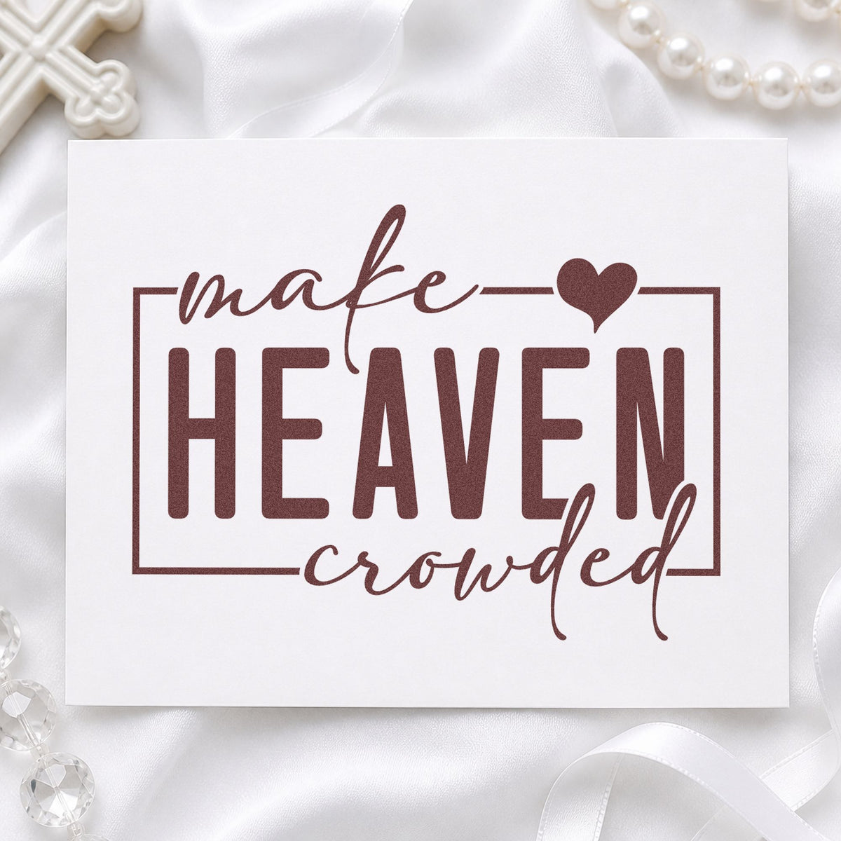 Slim Pre-Inked Make Heaven Crowded Stamp in use 4