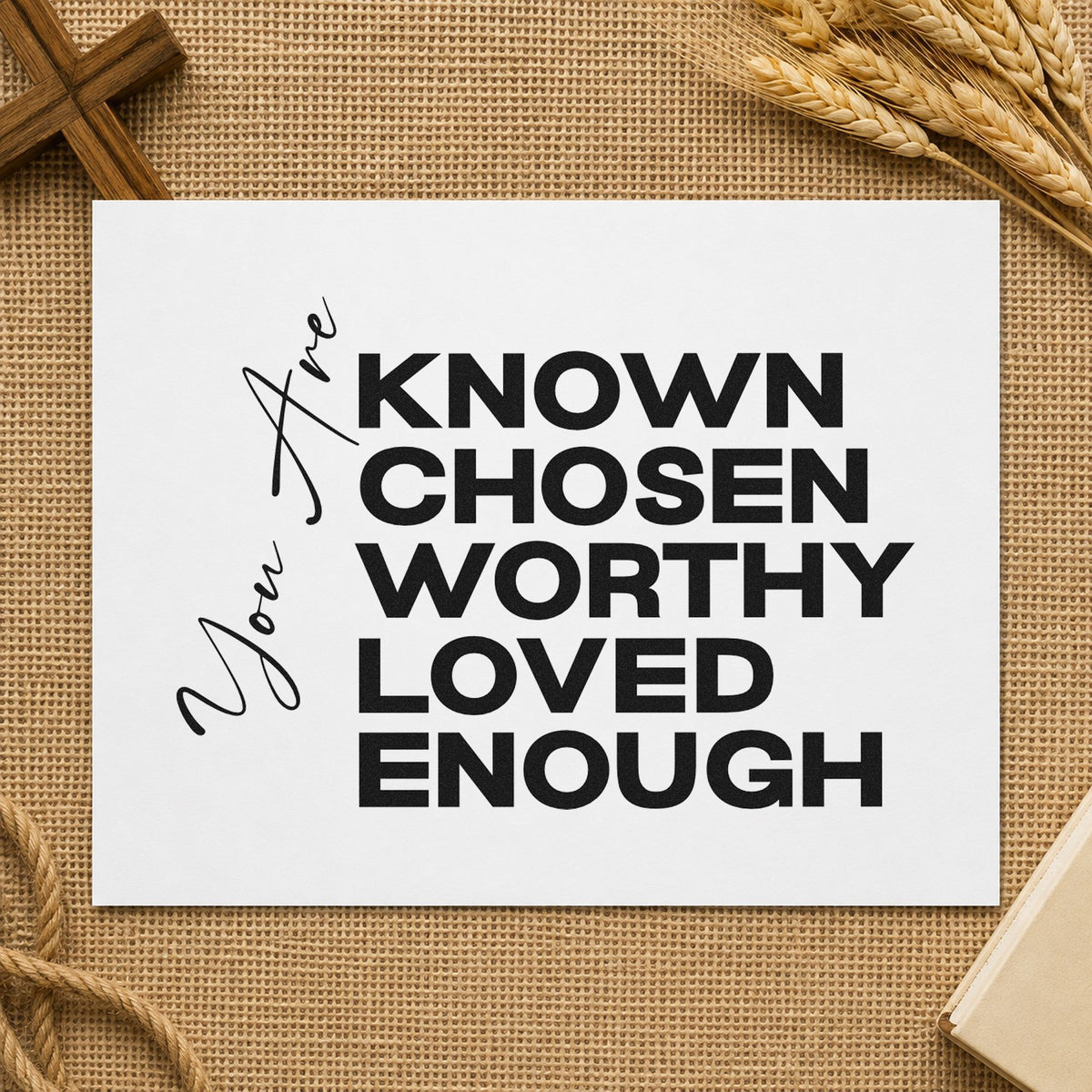 You Are Known And Loved Wood Handle Stamp in use 9