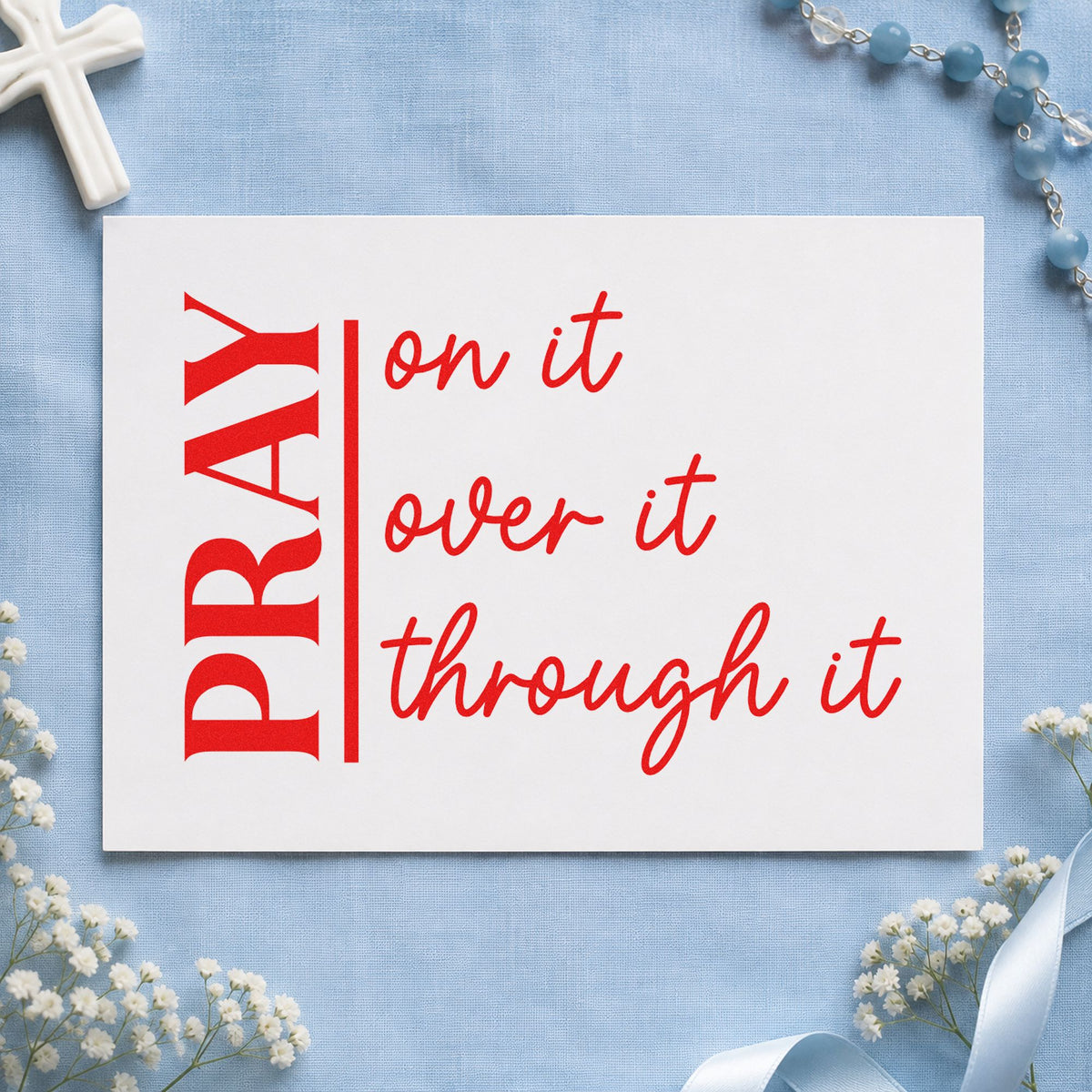 Pre-Inked Pray Vertical Word Stack Stamp – PSI in use 7