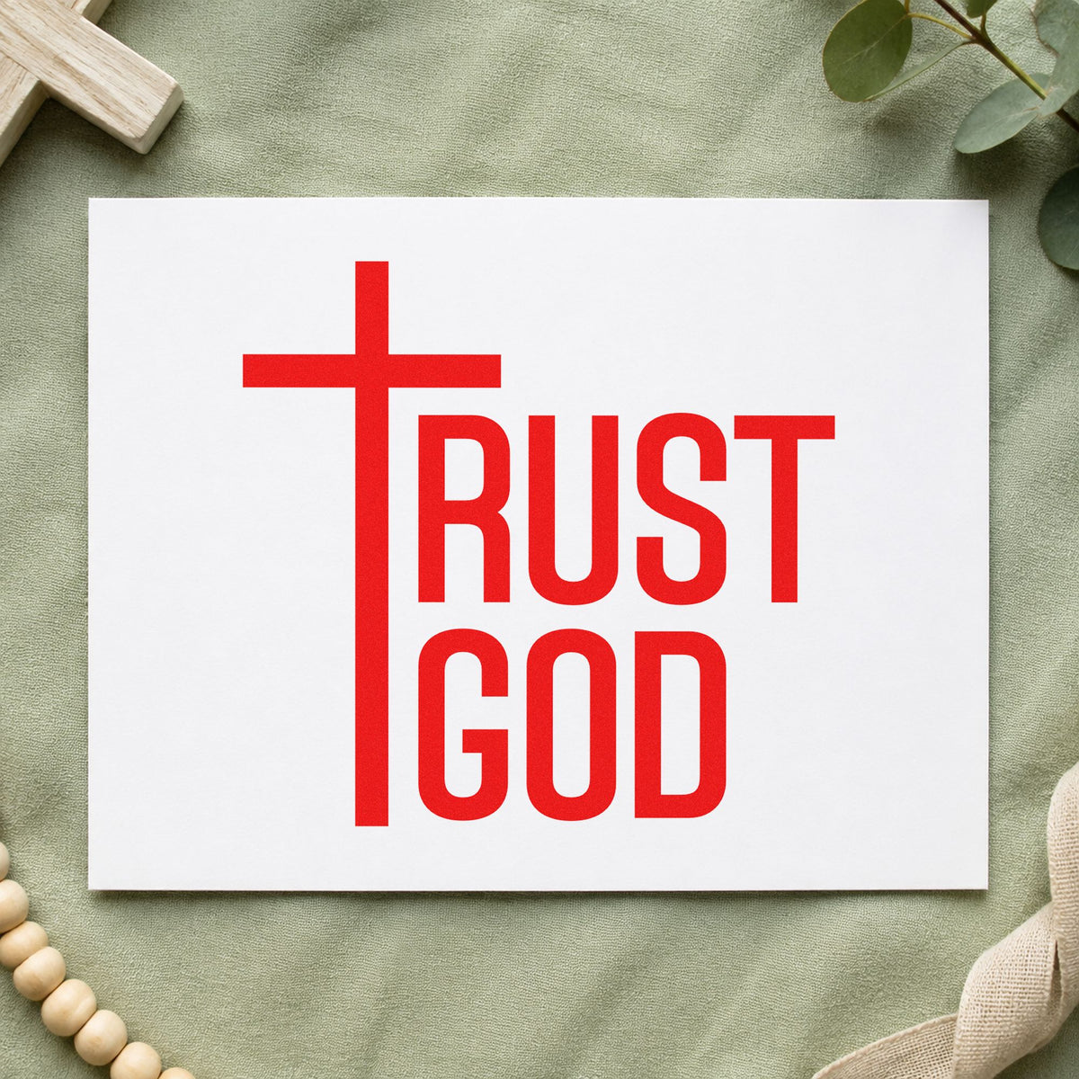 Trust God PSI Pre-Inked Stamp in use 7