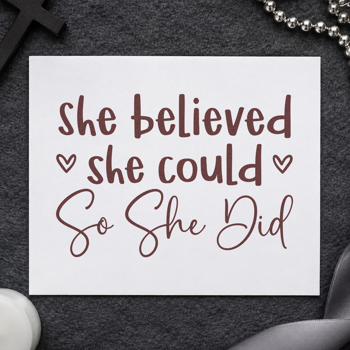 She Believed She Could Pre-Inked Stamp – Slim in use 4