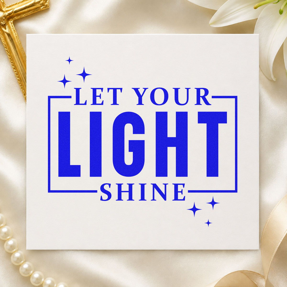 Let Your Light Shine Slim Pre-Inked Stamp in use 5