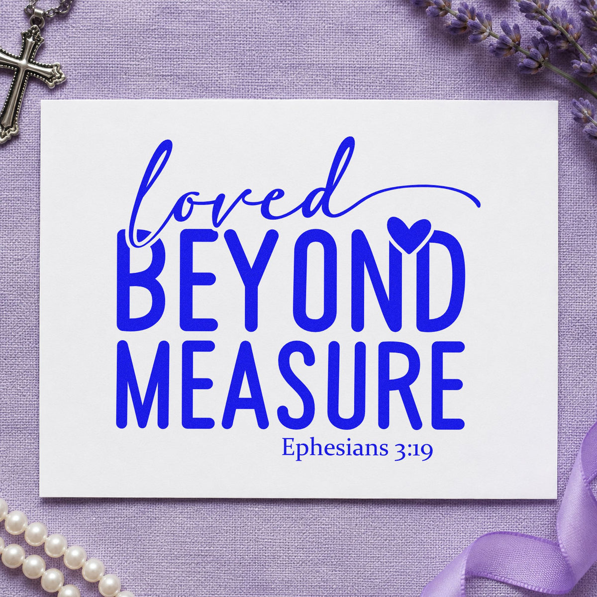 Loved Beyond Measure With Hearts Pre-Inked Stamp – Slim in use 6
