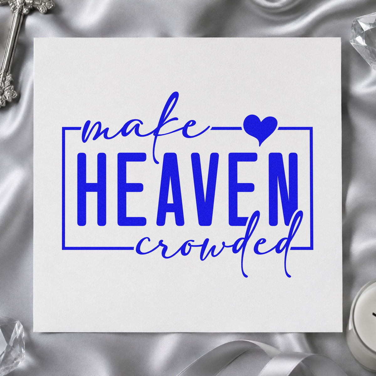 PSI Pre-Inked Make Heaven Crowded With Hearts Stamp in use 5