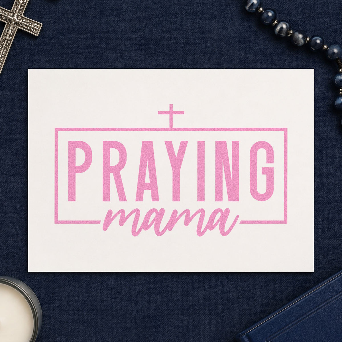 Praying Mama With Cross Stamp – Self-Inking in use 10