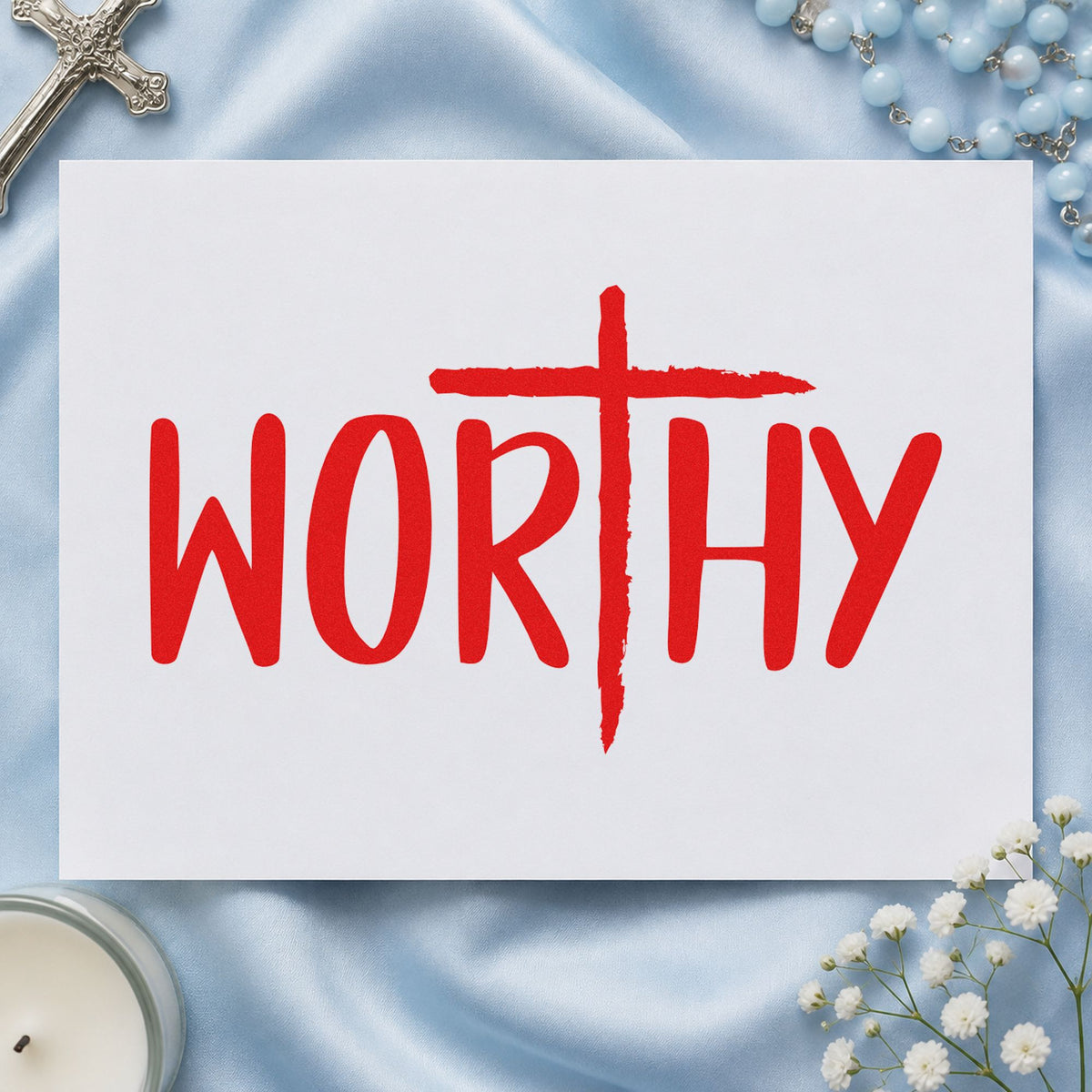 Worthy Cross Lettering Hand Stamp – Duo in use 7
