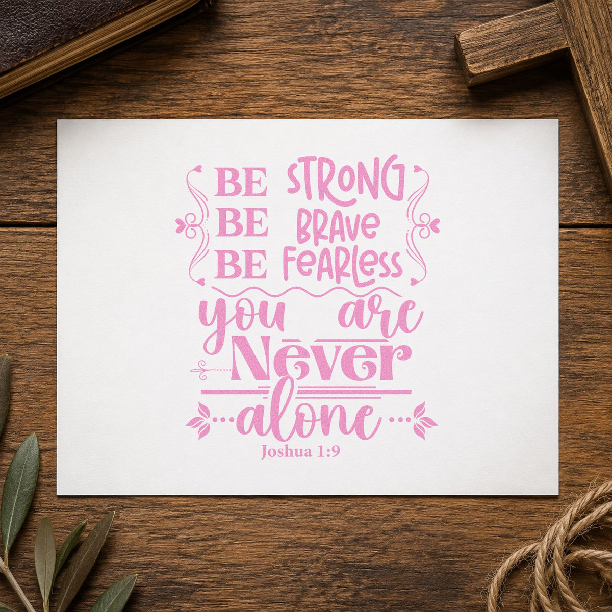 Never Alone Ornamental Self-Inking Stamp in use 10
