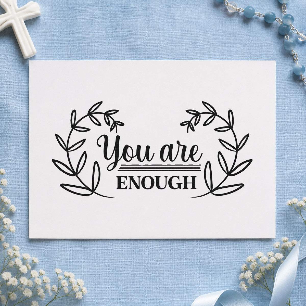 PSI Pre-Inked You Are Enough Stamp in use 9
