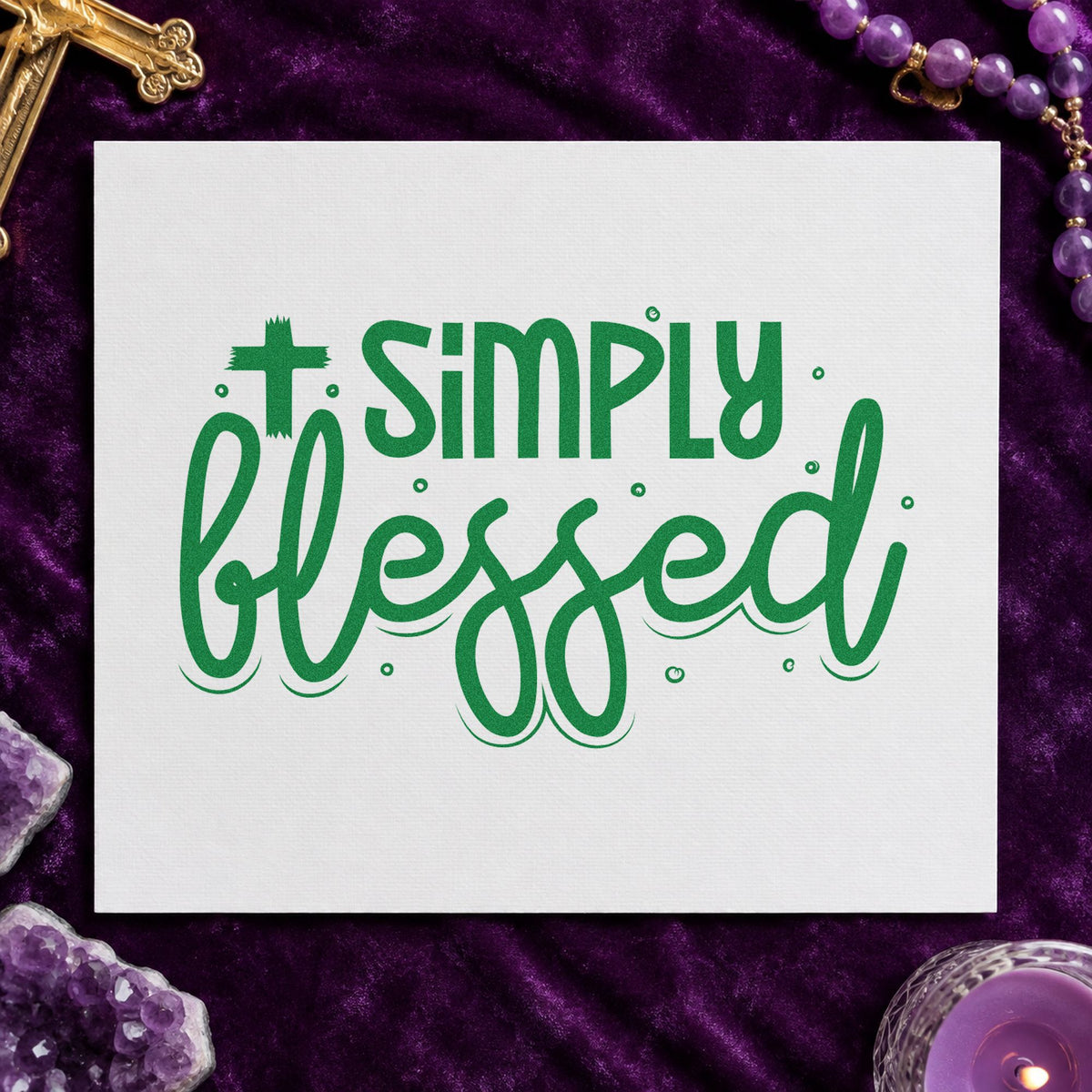 Simply Blessed Cross Accent Duo Hand Stamp in use 3