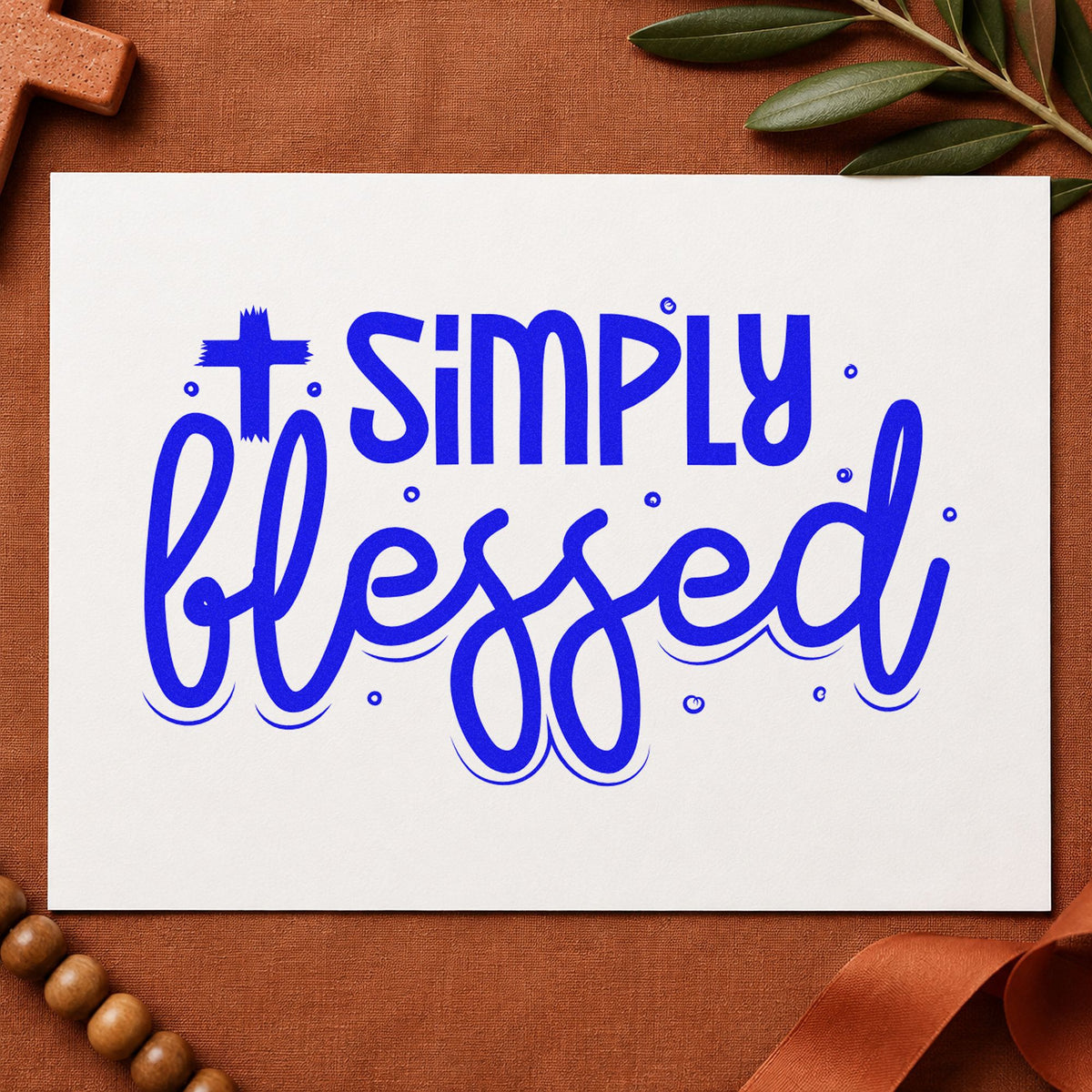 Simply Blessed Cross Accent Duo Hand Stamp in use 5