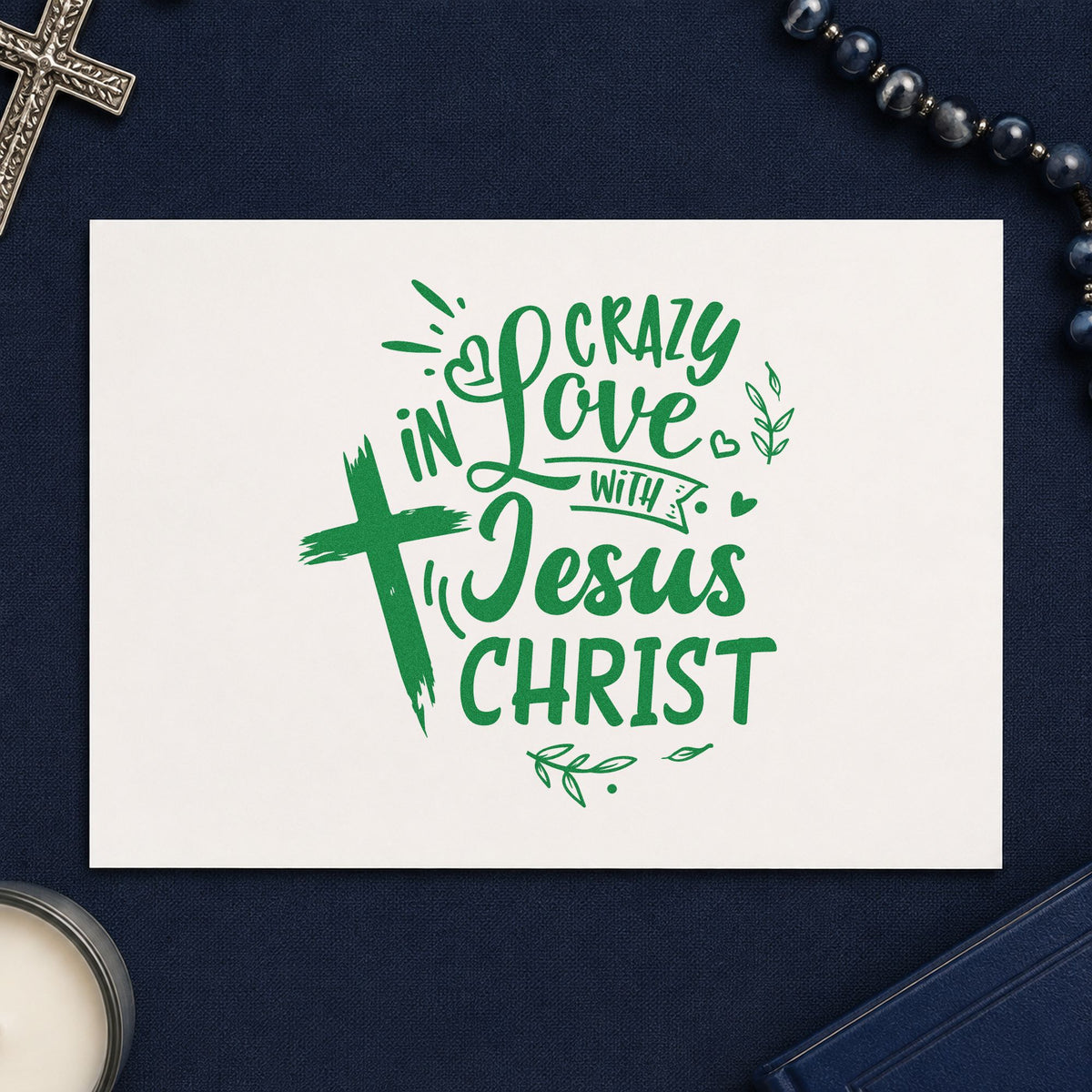 Crazy In Love Cross Left Stamp – PSI Pre-Inked in use 3