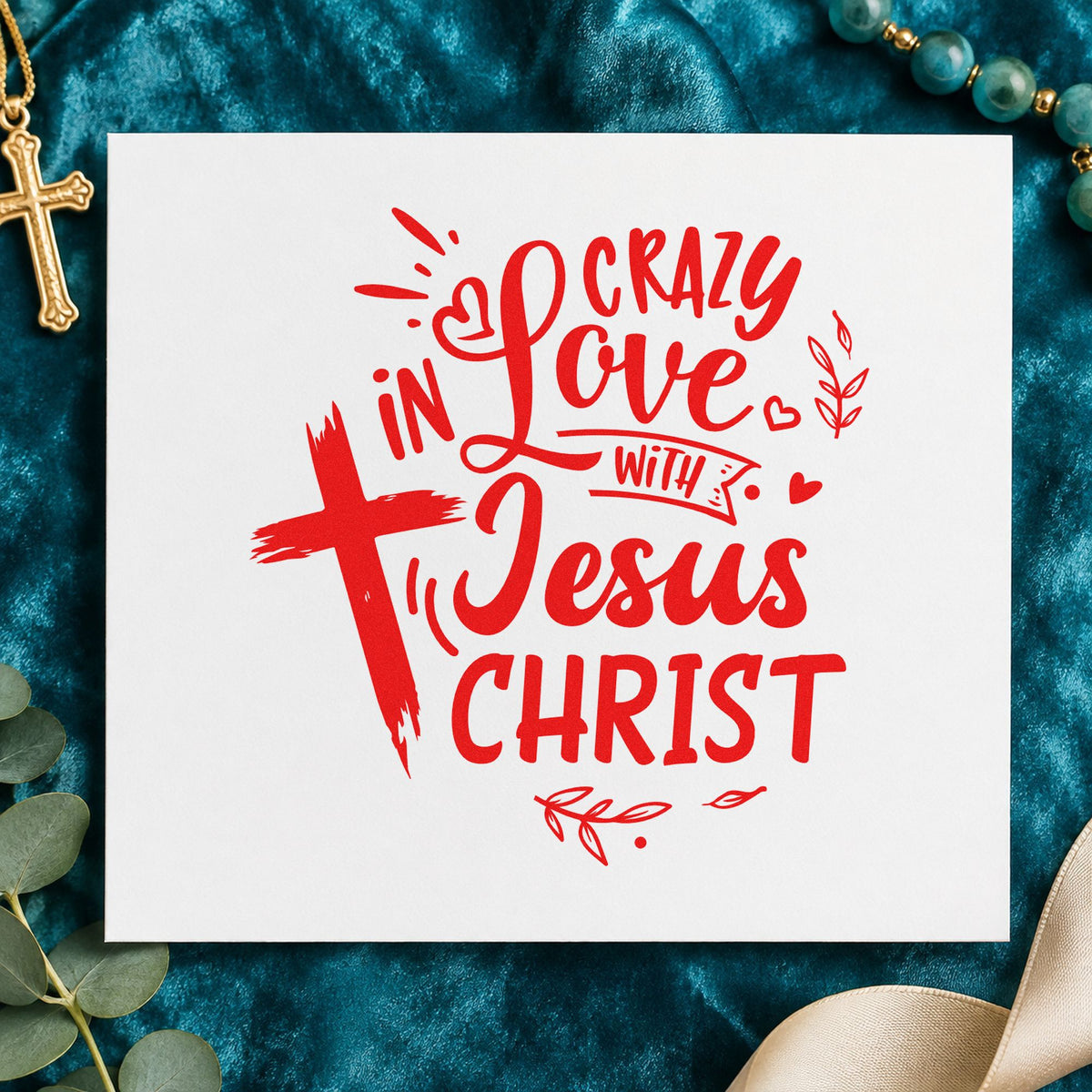 Crazy In Love Cross Left Stamp – PSI Pre-Inked in use 7