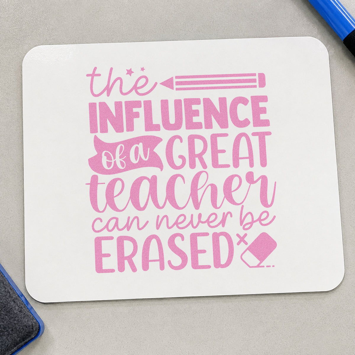 The Influence Of A Great Teacher Can Never Be Erased Self-Inking Stamp in use 10