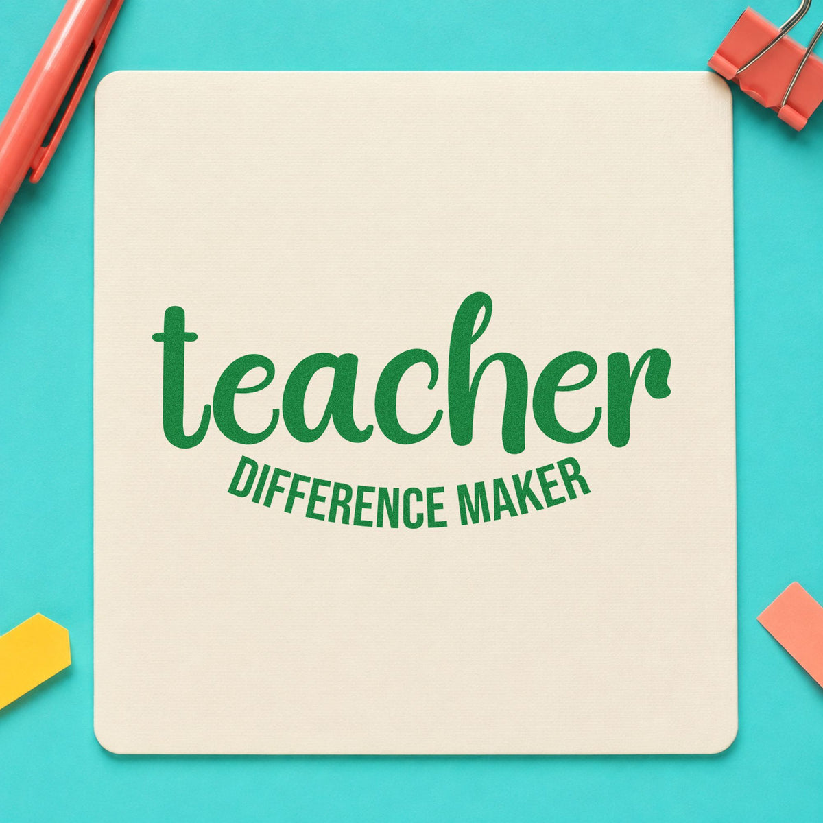 Teacher Difference Maker Stamp – Duo Hand in use 3