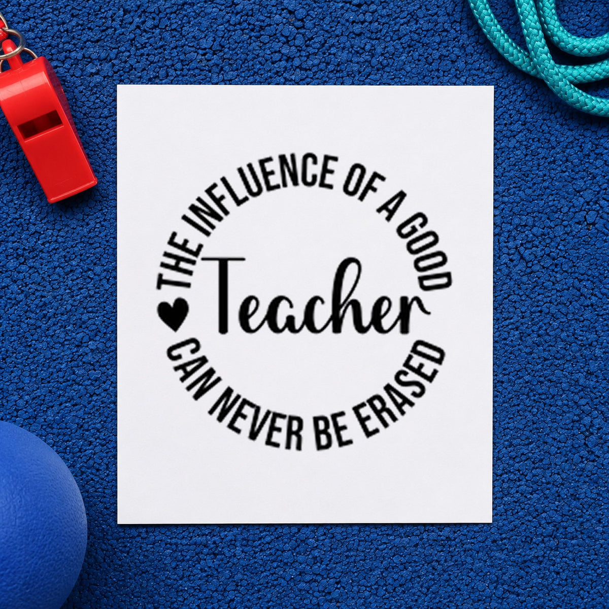 Good Teacher Influence Round PSI Pre-Inked Stamp in use 9