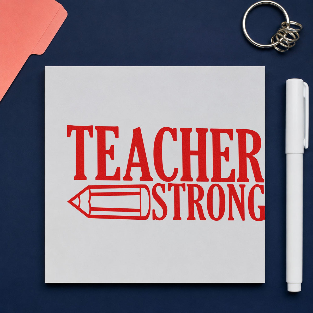 Teacher Strong Pencil Compact Pre-Inked Stamp – Slim in use 7