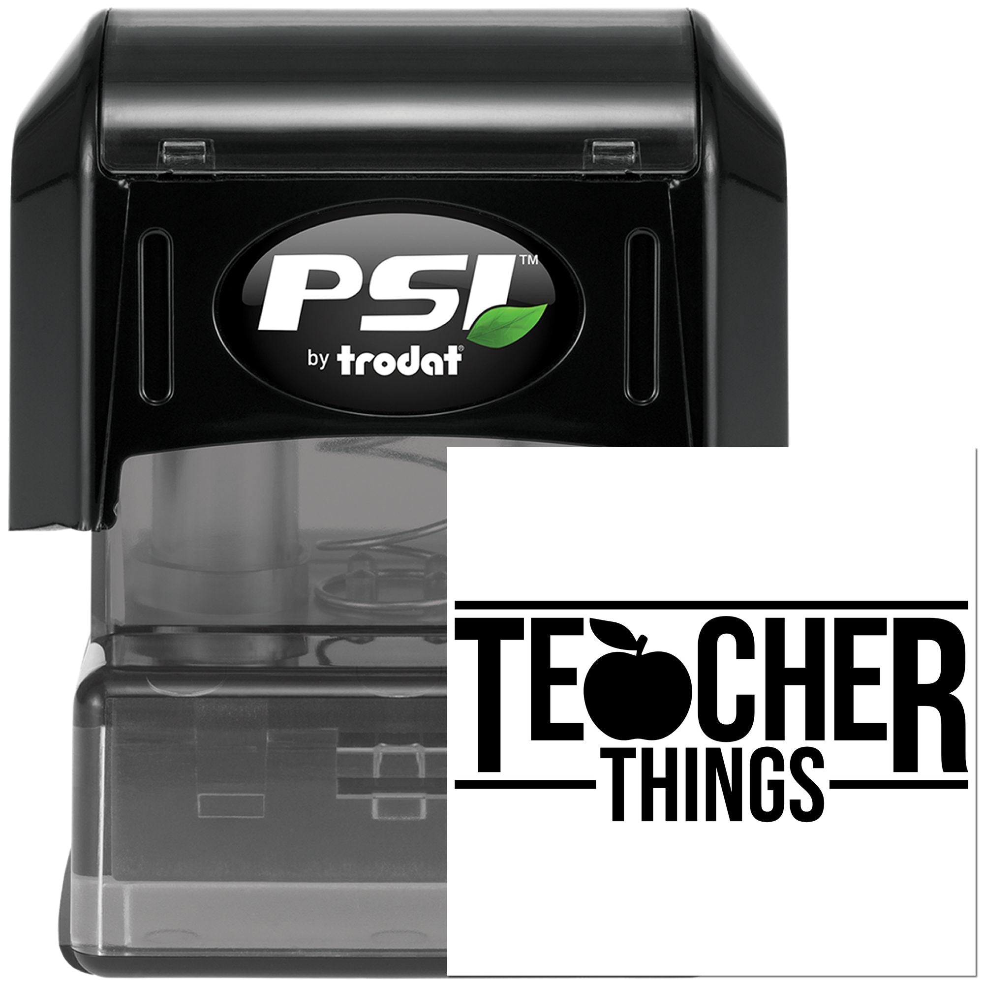 PSI by Trodat self-inking rubber stamp for Teacher Things, ideal for classroom labeling and organizing.