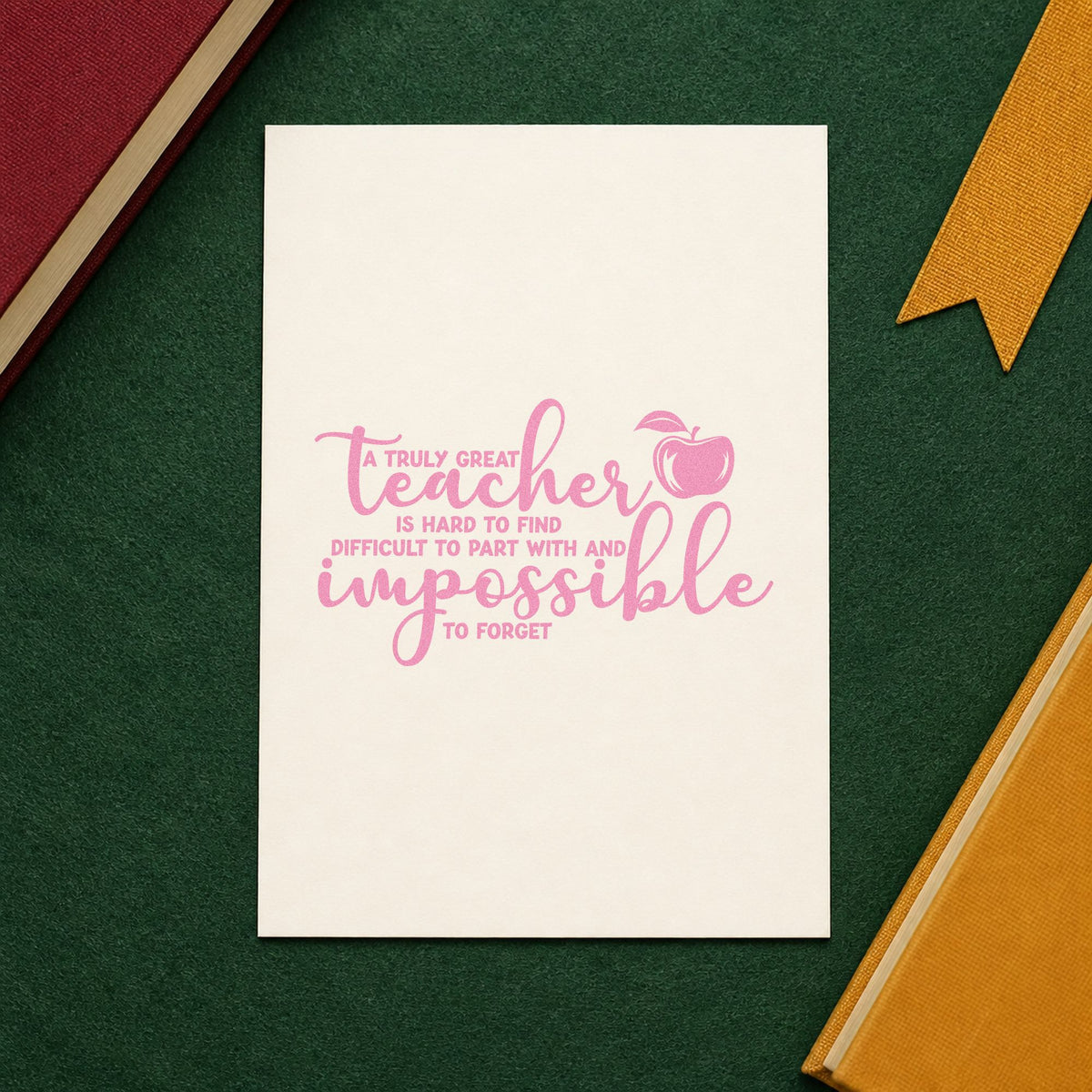 Truly Great Teacher Apple Tribute Self-Inking Stamp in use 10