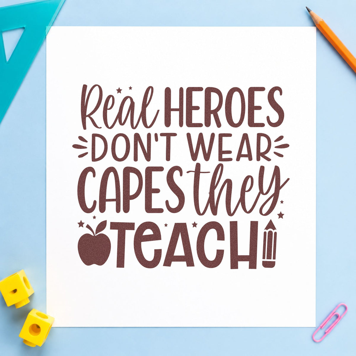 Real Heroes Teach Stamp – Self-Inking in use 4