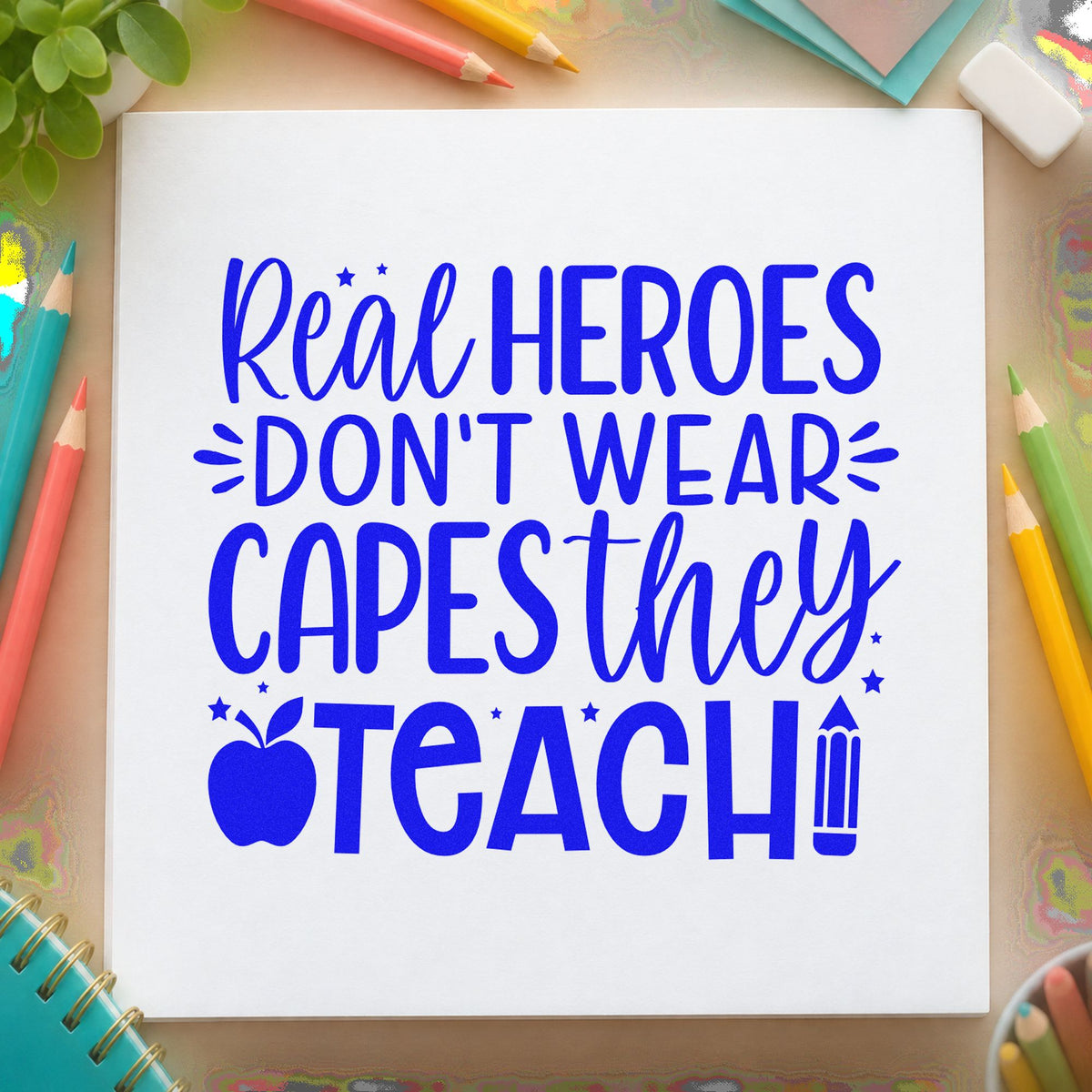 Real Heroes Teach Stamp – Self-Inking in use 5