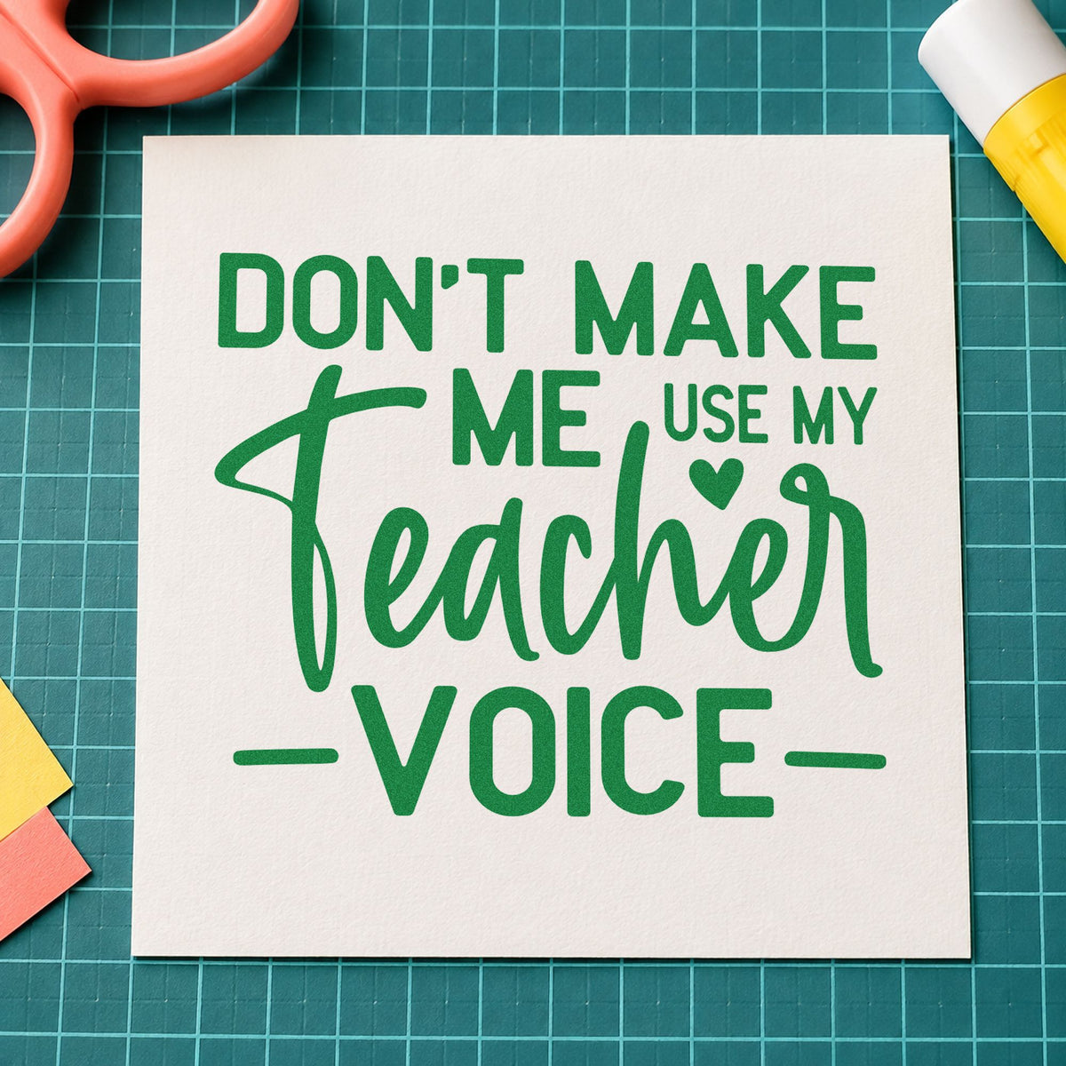Don't Make Me Use My Teacher Voice Self-Inking Stamp in use 8