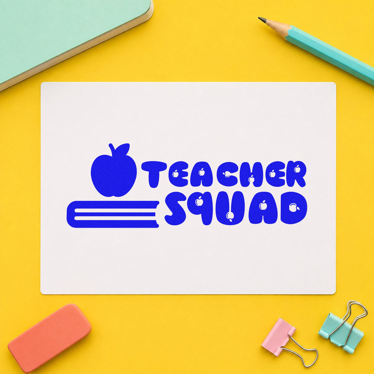 Teacher Squad Apple Pencil Stamp – Duo Hand in use 5